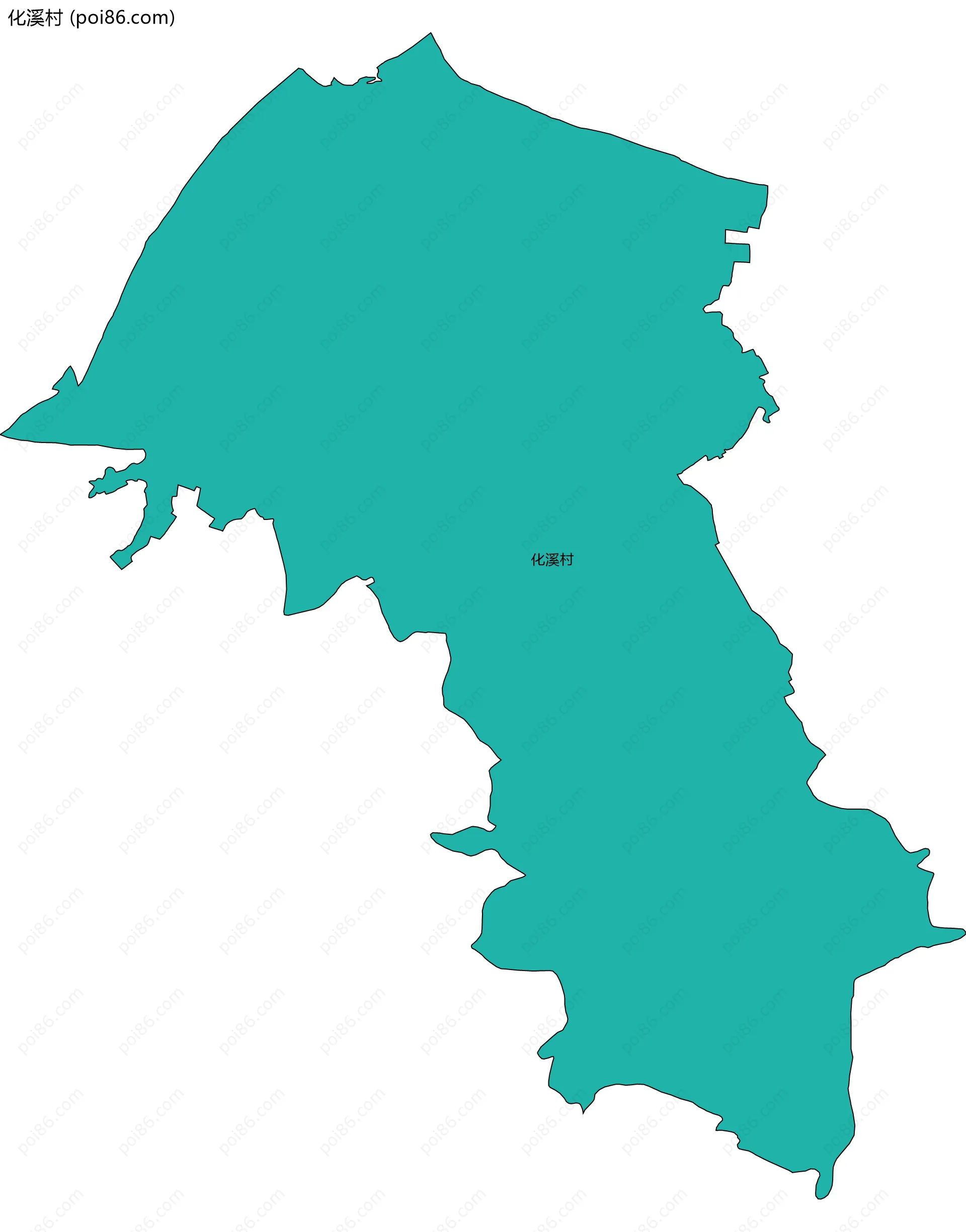 化溪村边界地图