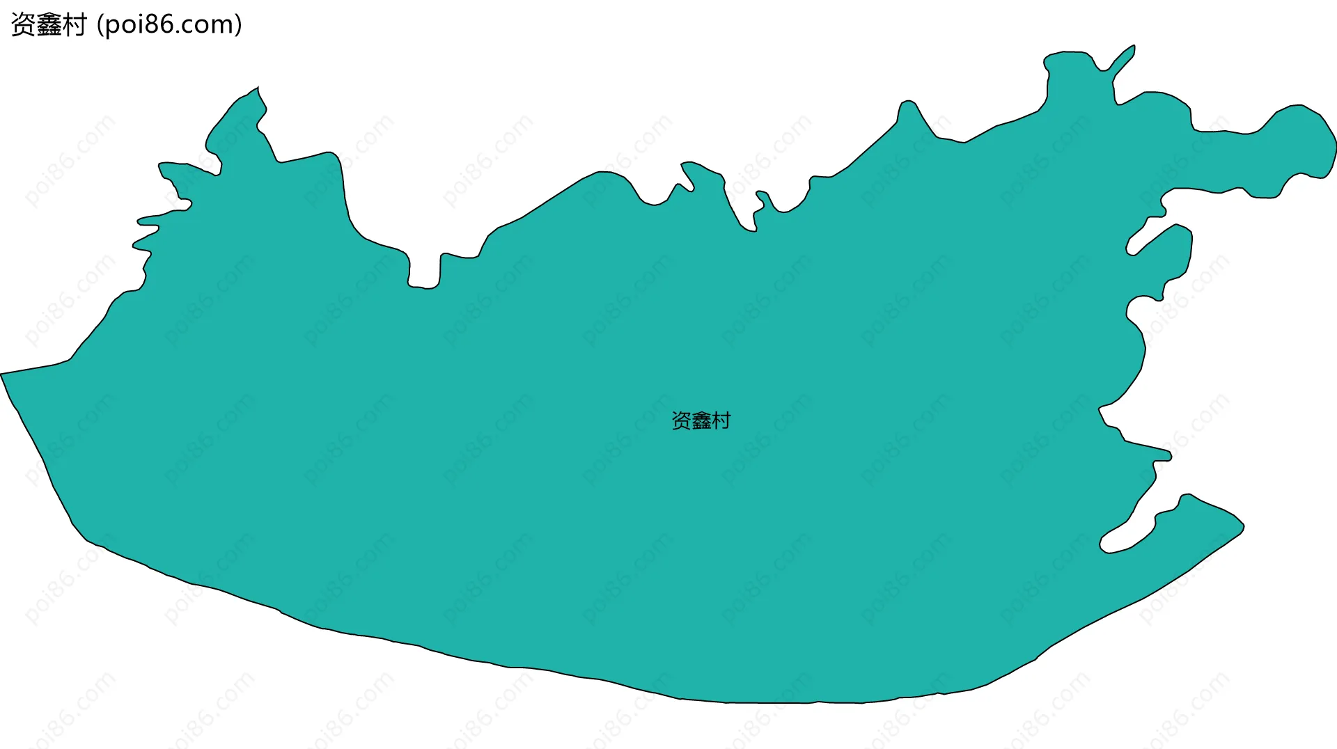 资鑫村边界地图