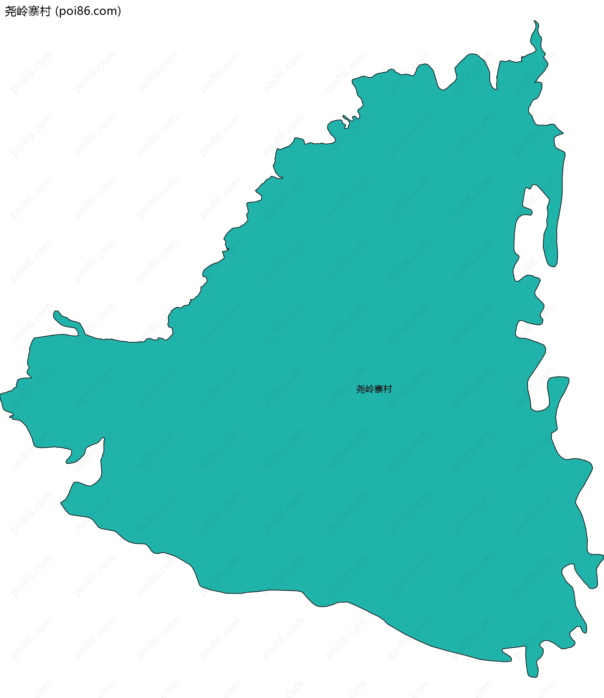 尧岭寨村边界地图