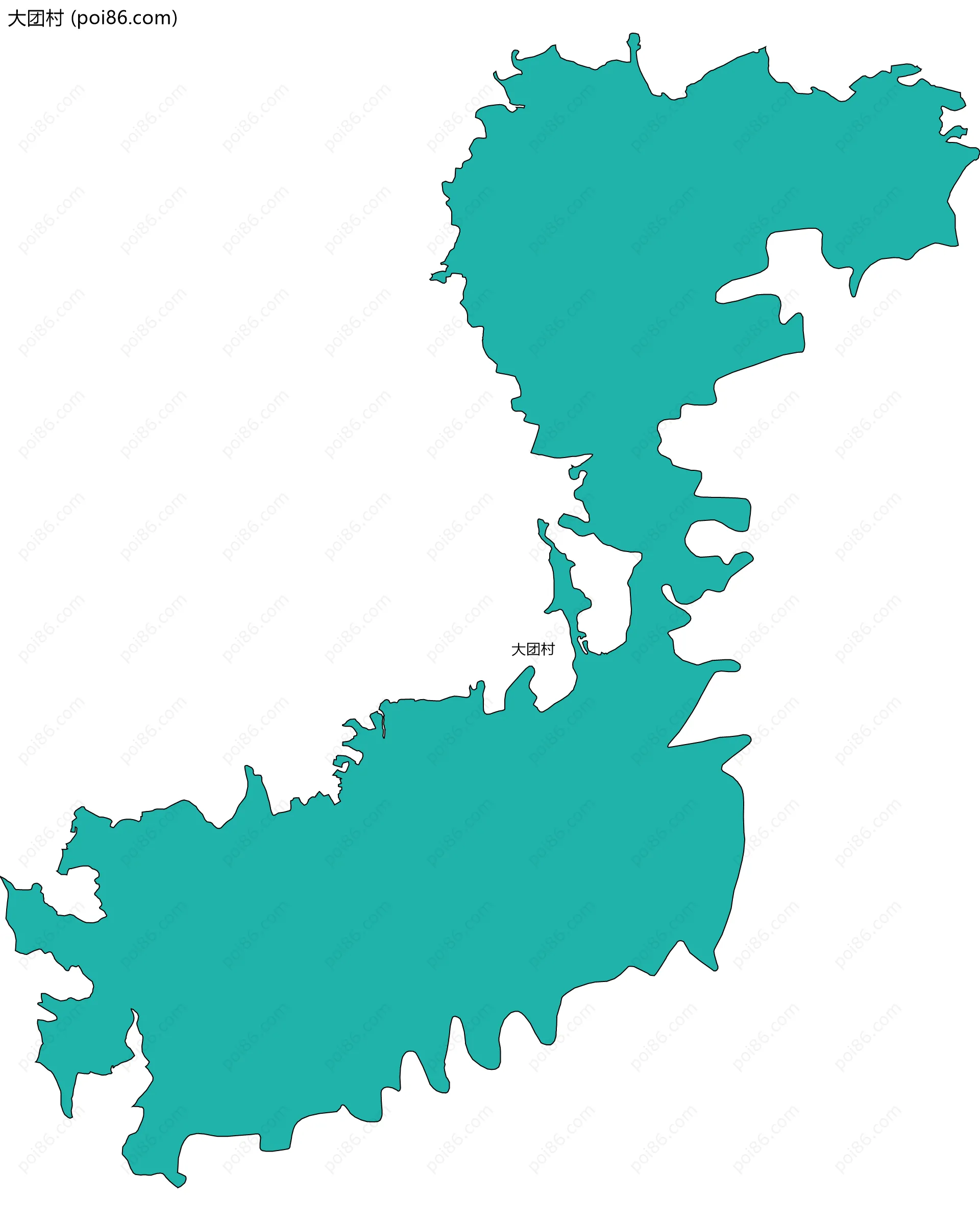 大团村边界地图