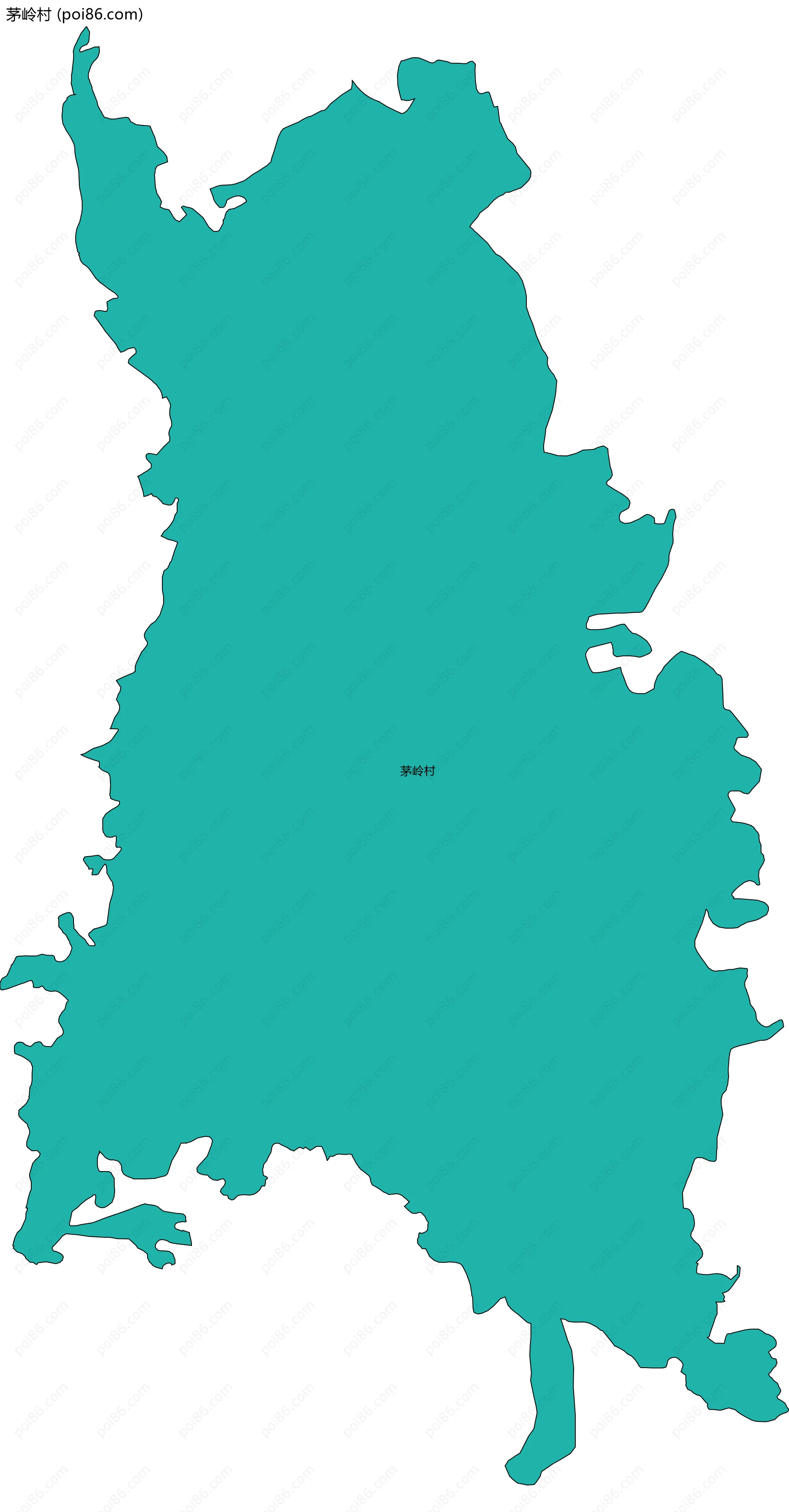 茅岭村边界地图