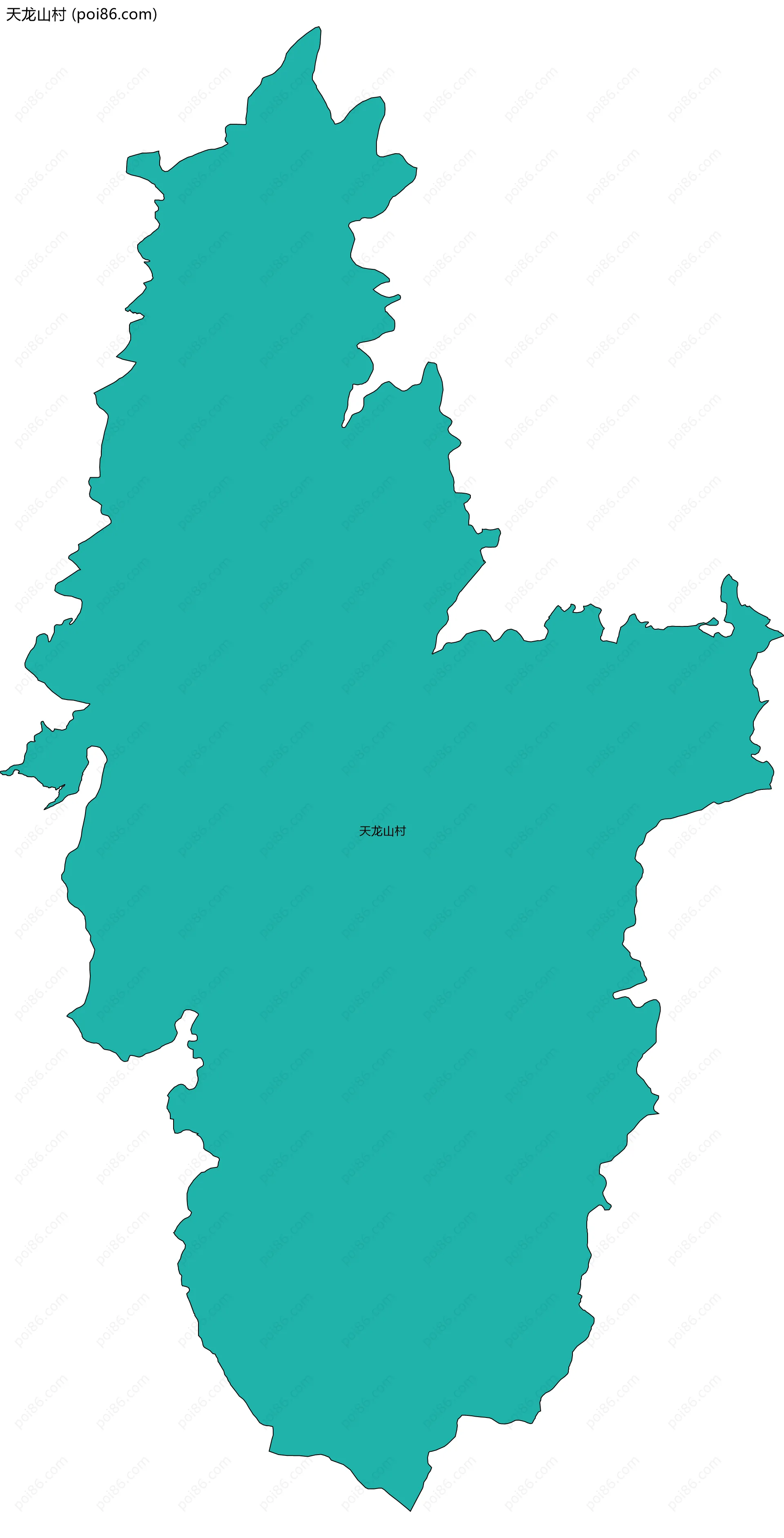 天龙山村边界地图