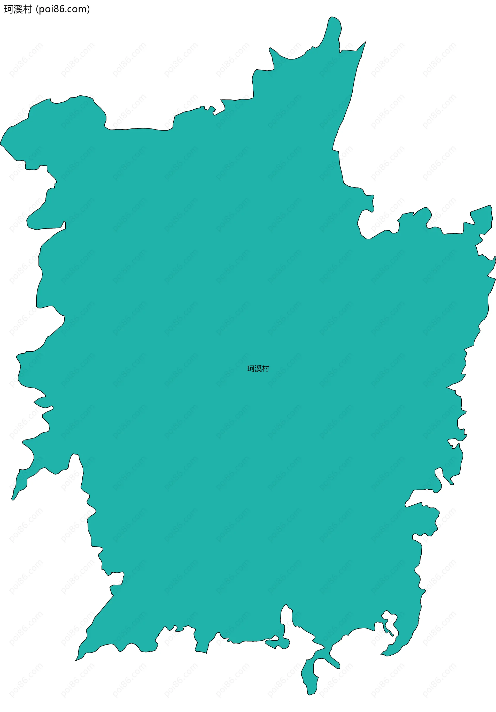 珂溪村边界地图