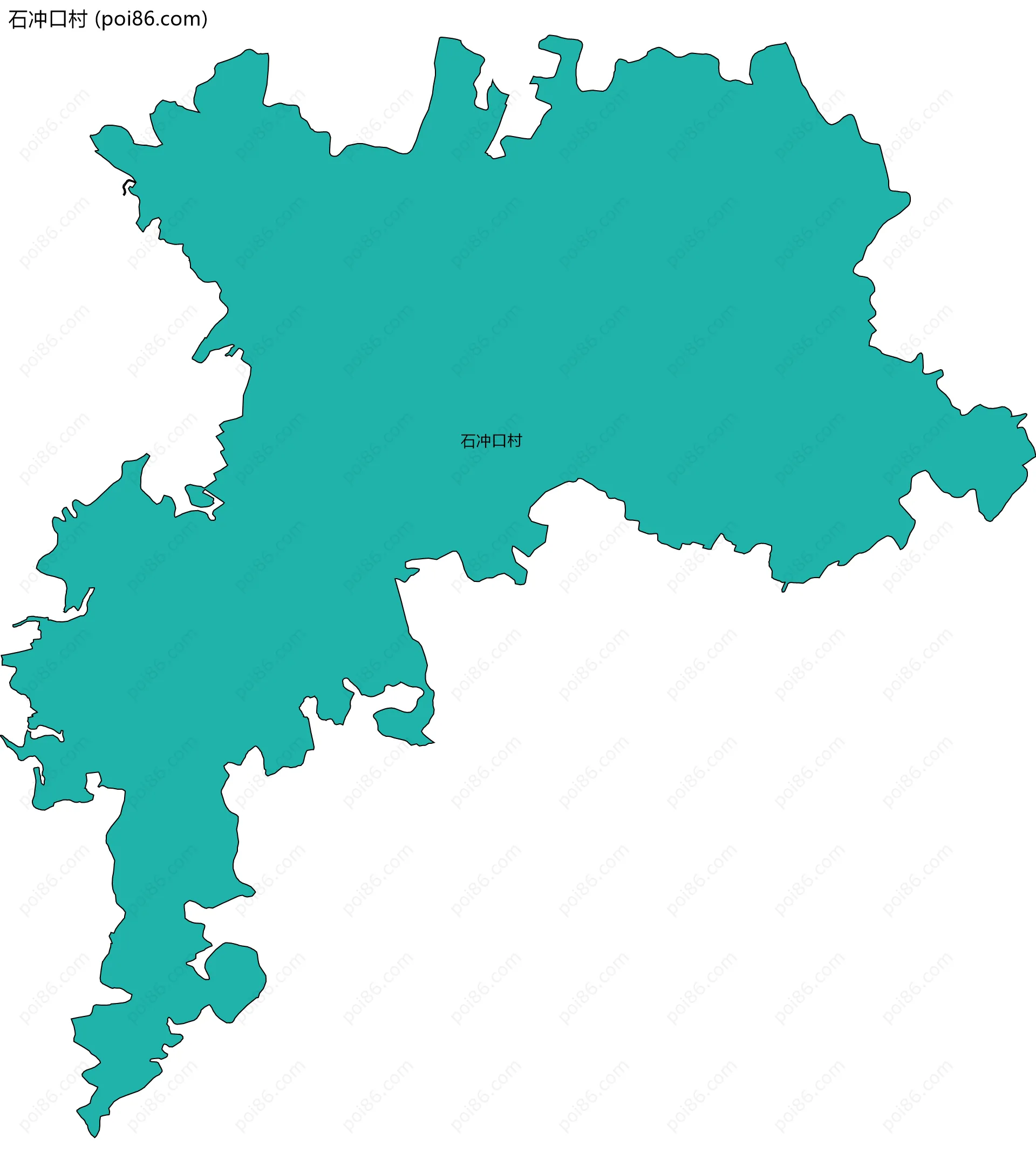 石冲口村边界地图