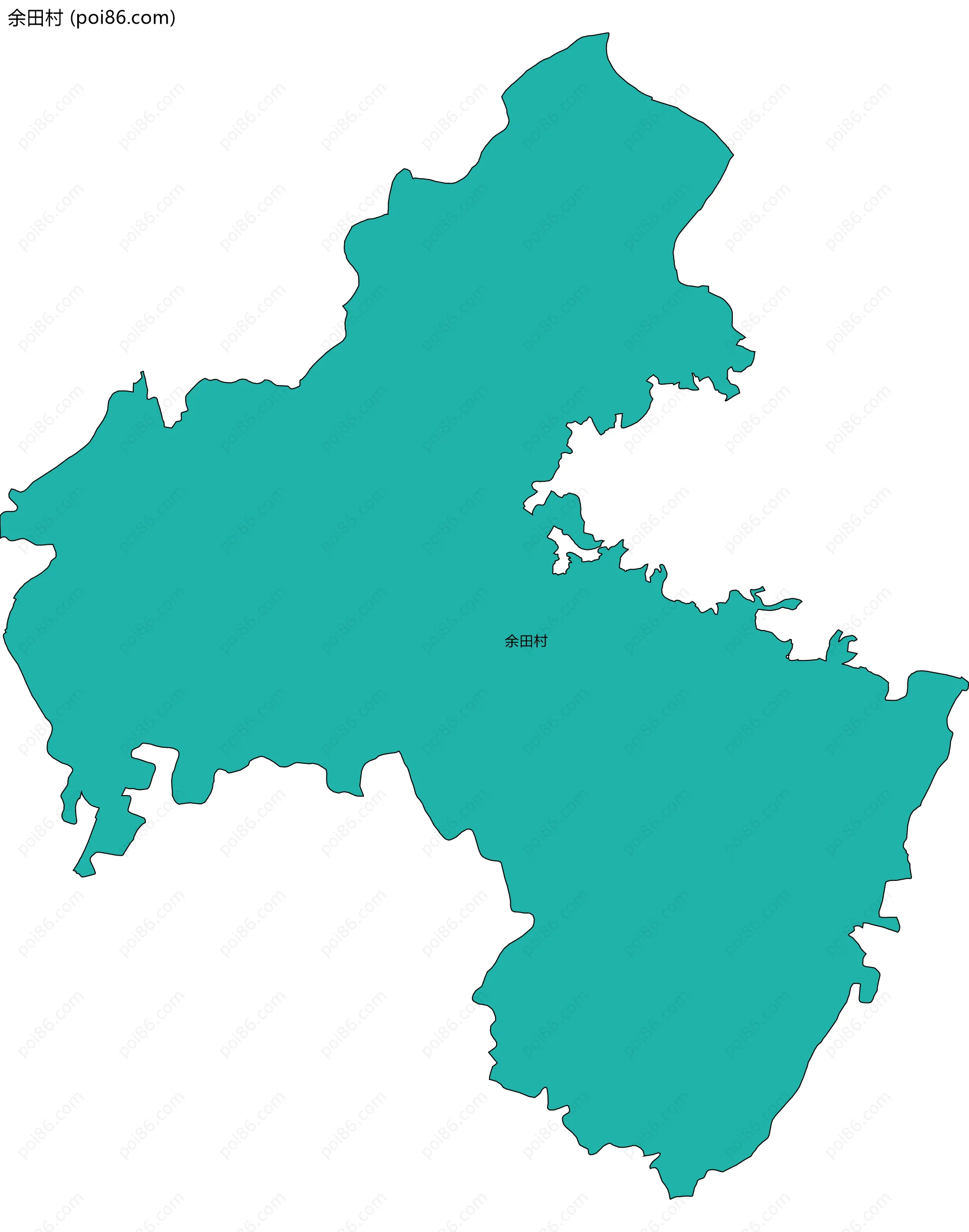 余田村边界地图