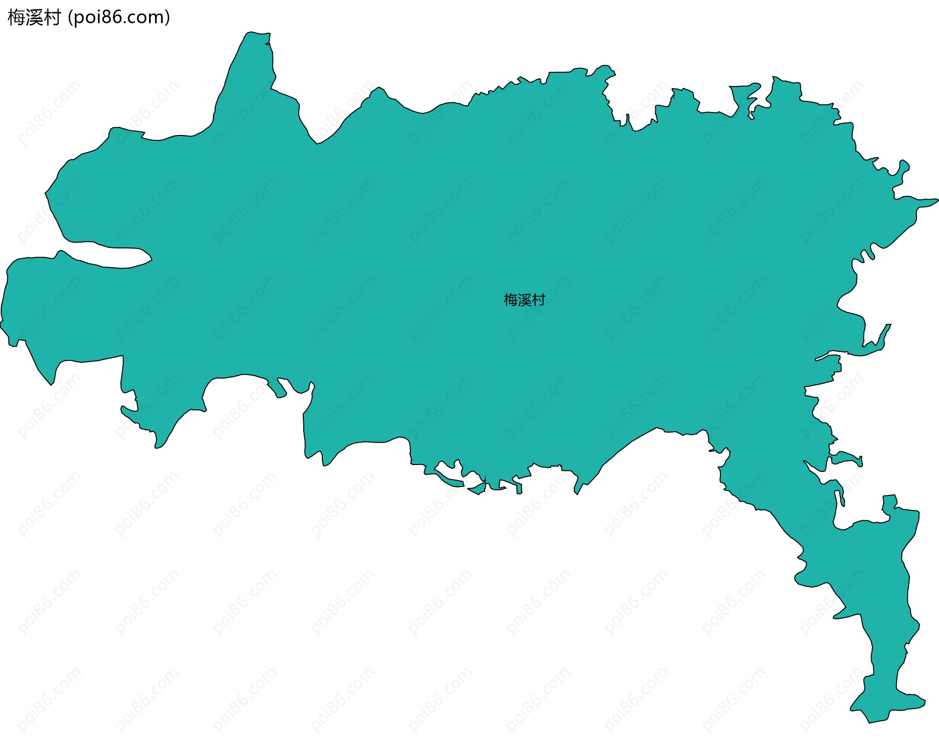 梅溪村边界地图