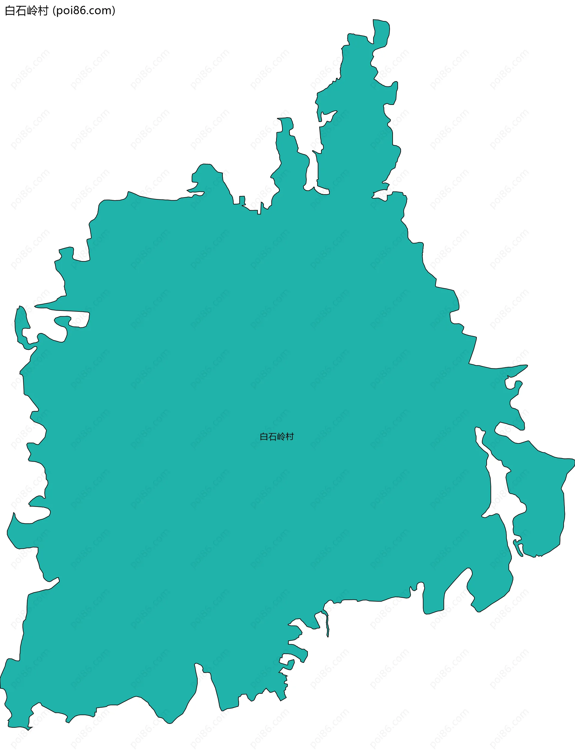 白石岭村边界地图