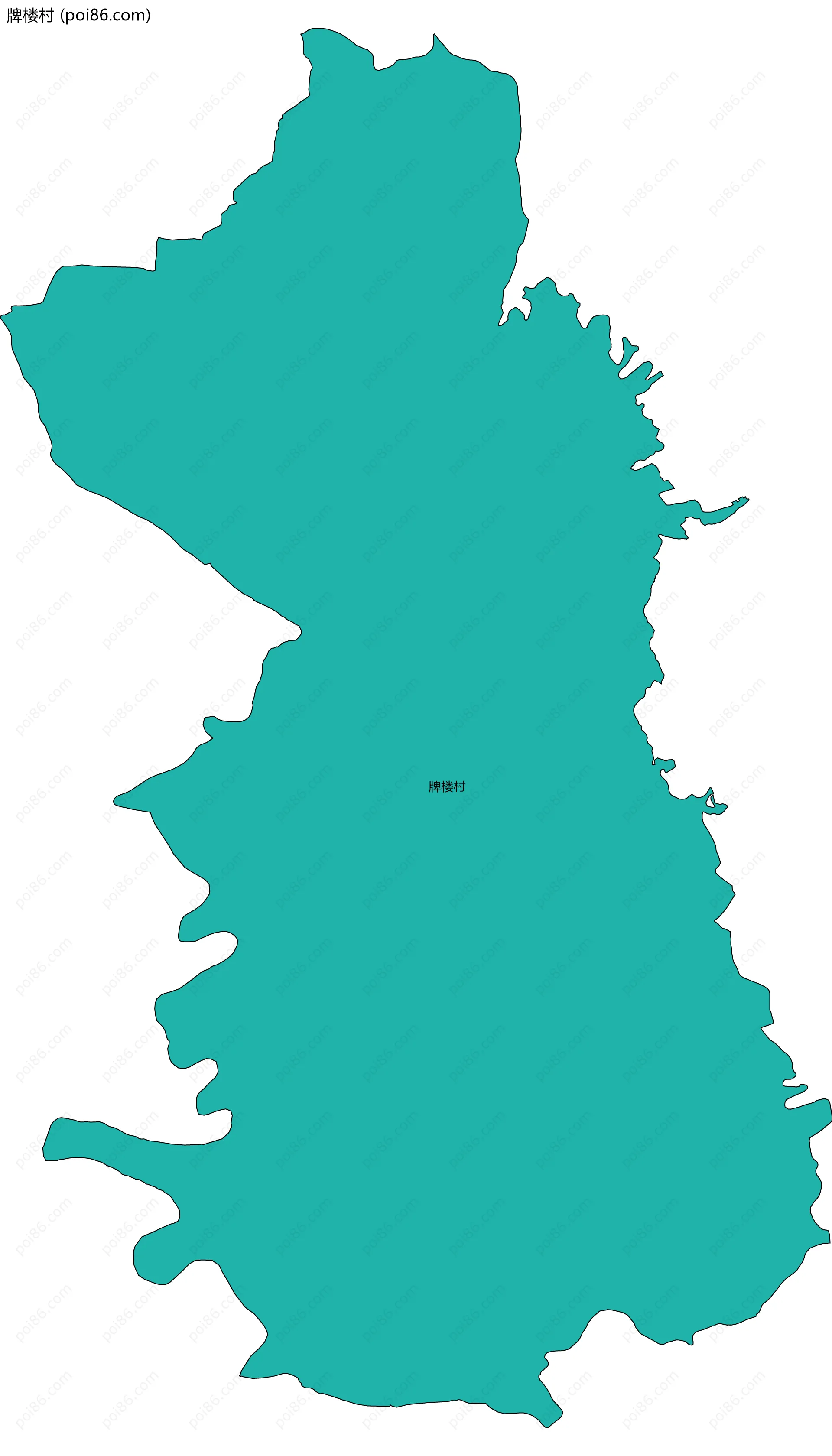牌楼村边界地图