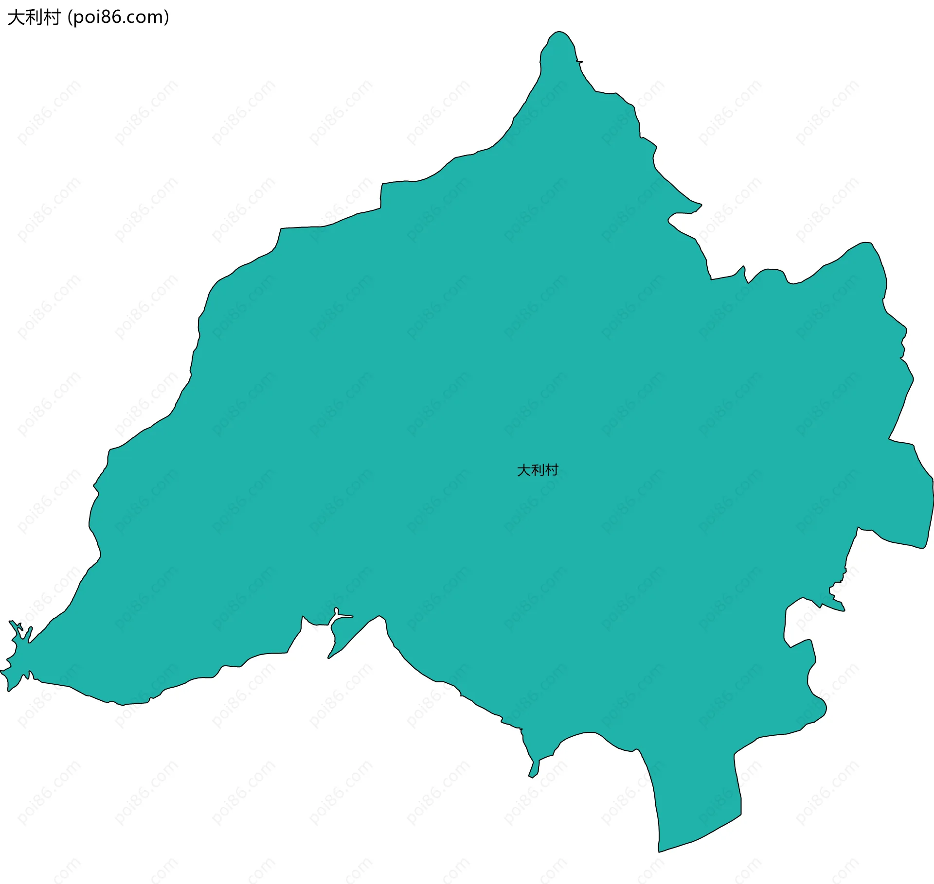 大利村边界地图