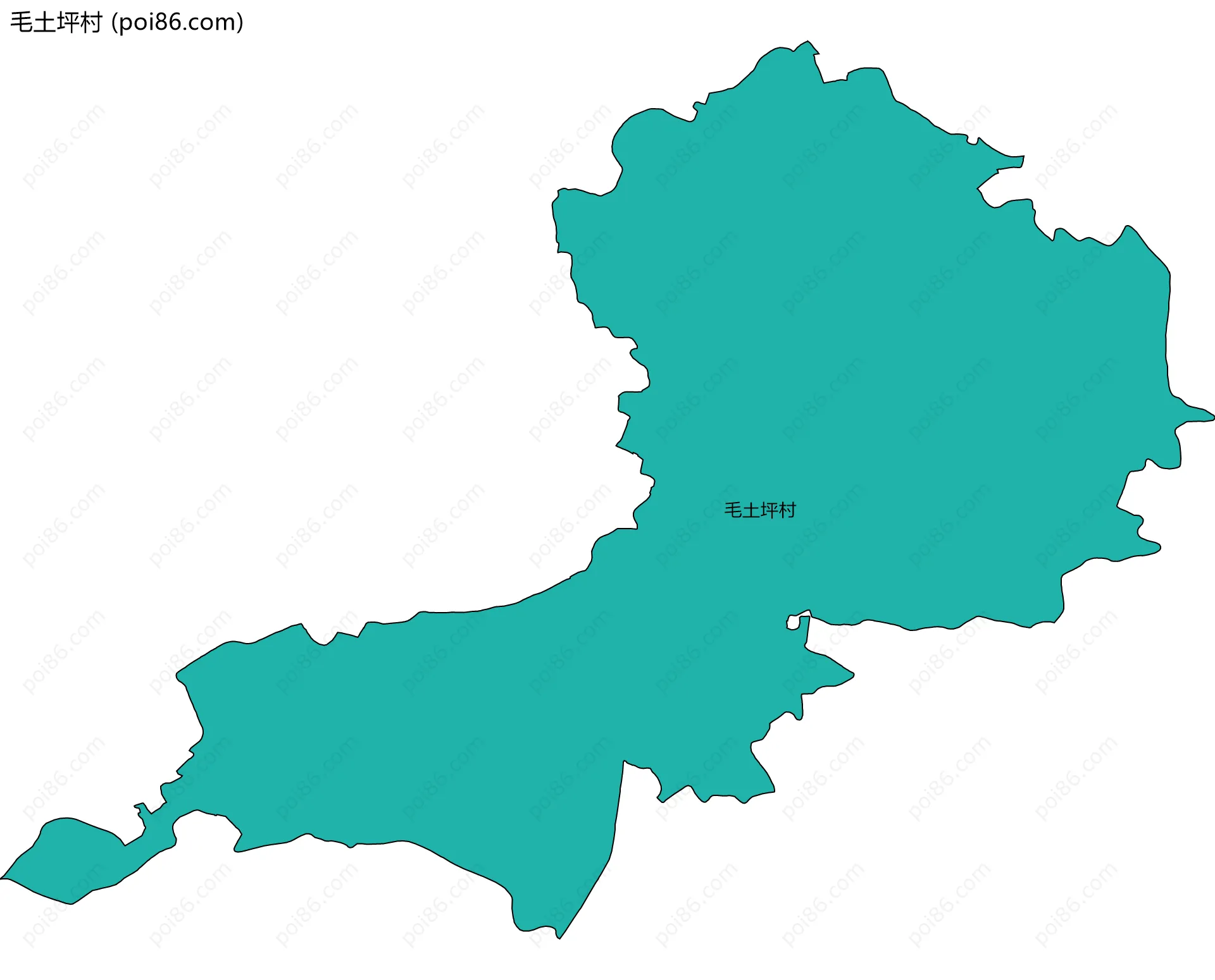 毛土坪村边界地图