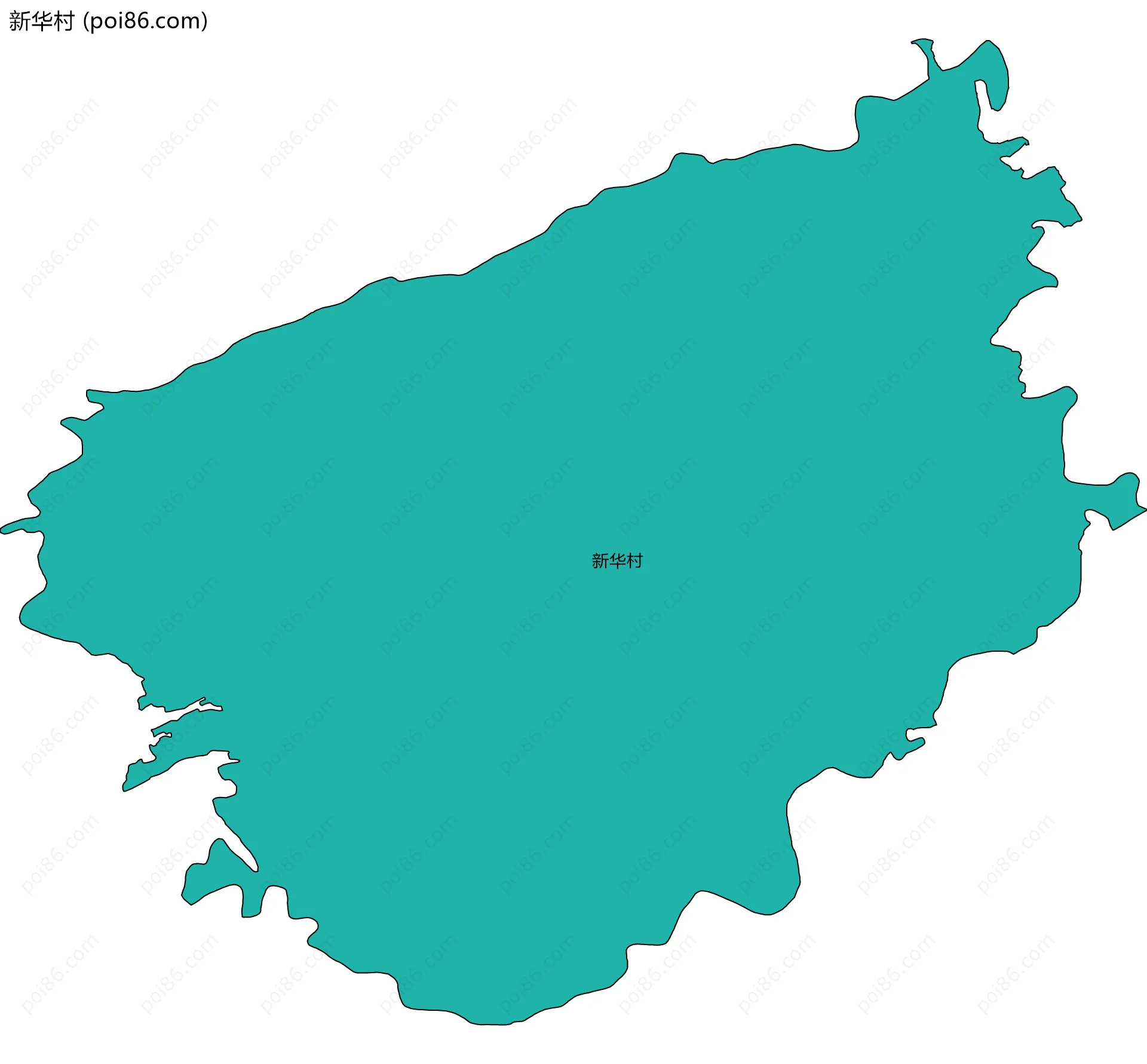 新华村边界地图