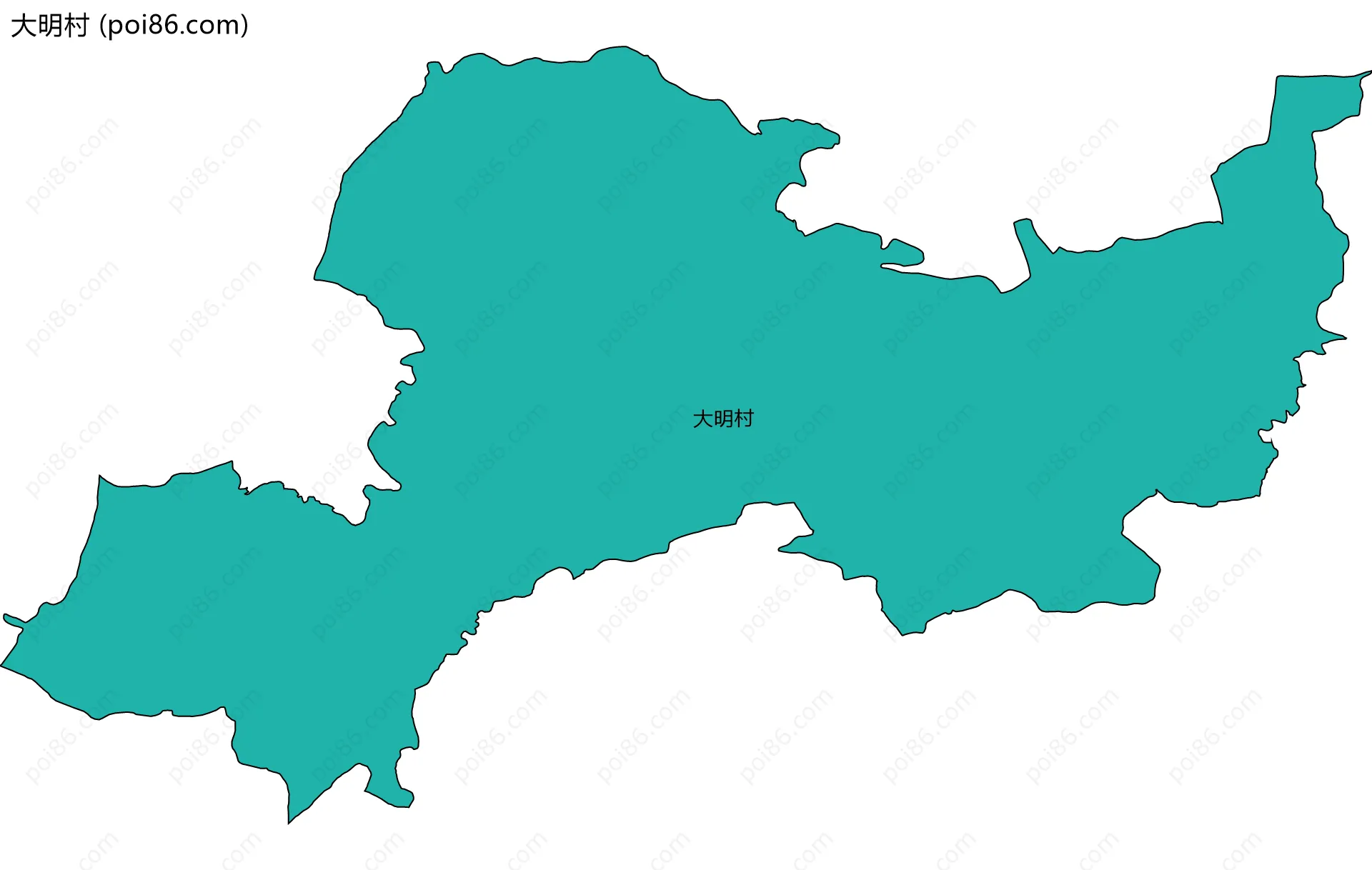 大明村边界地图