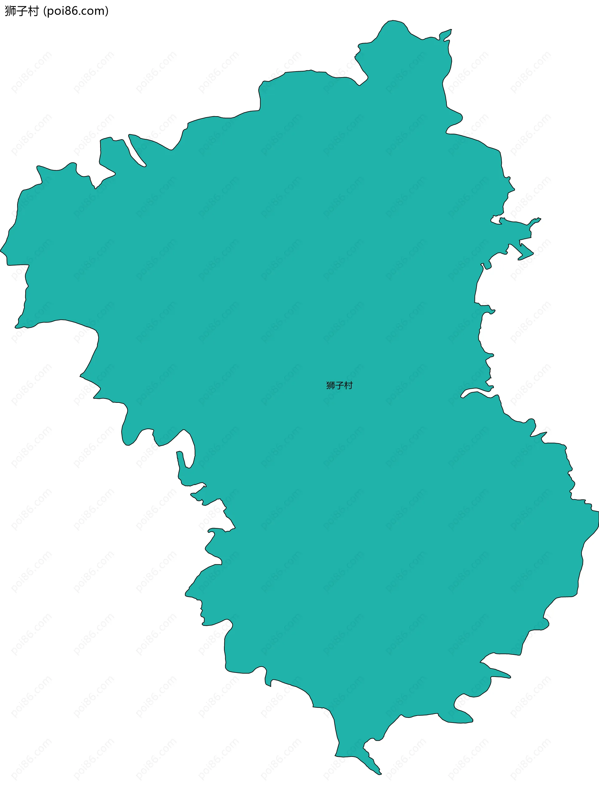 狮子村边界地图