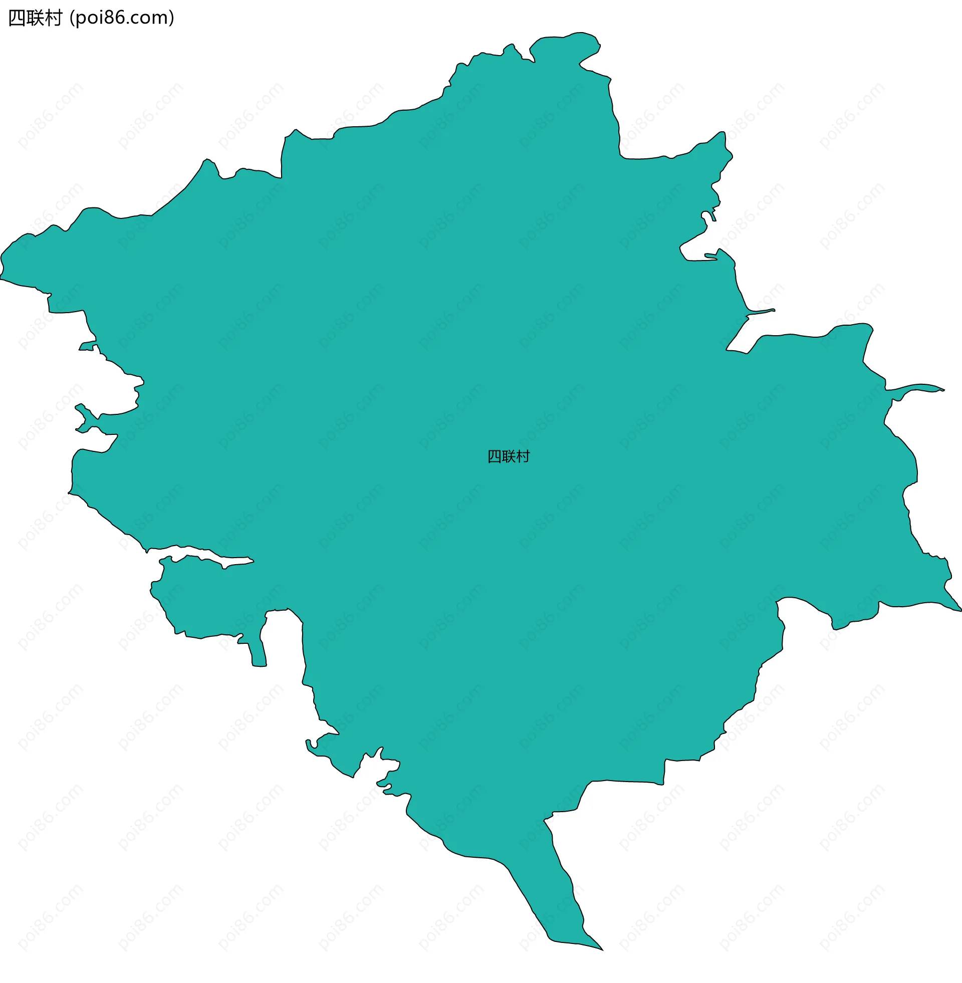 四联村边界地图