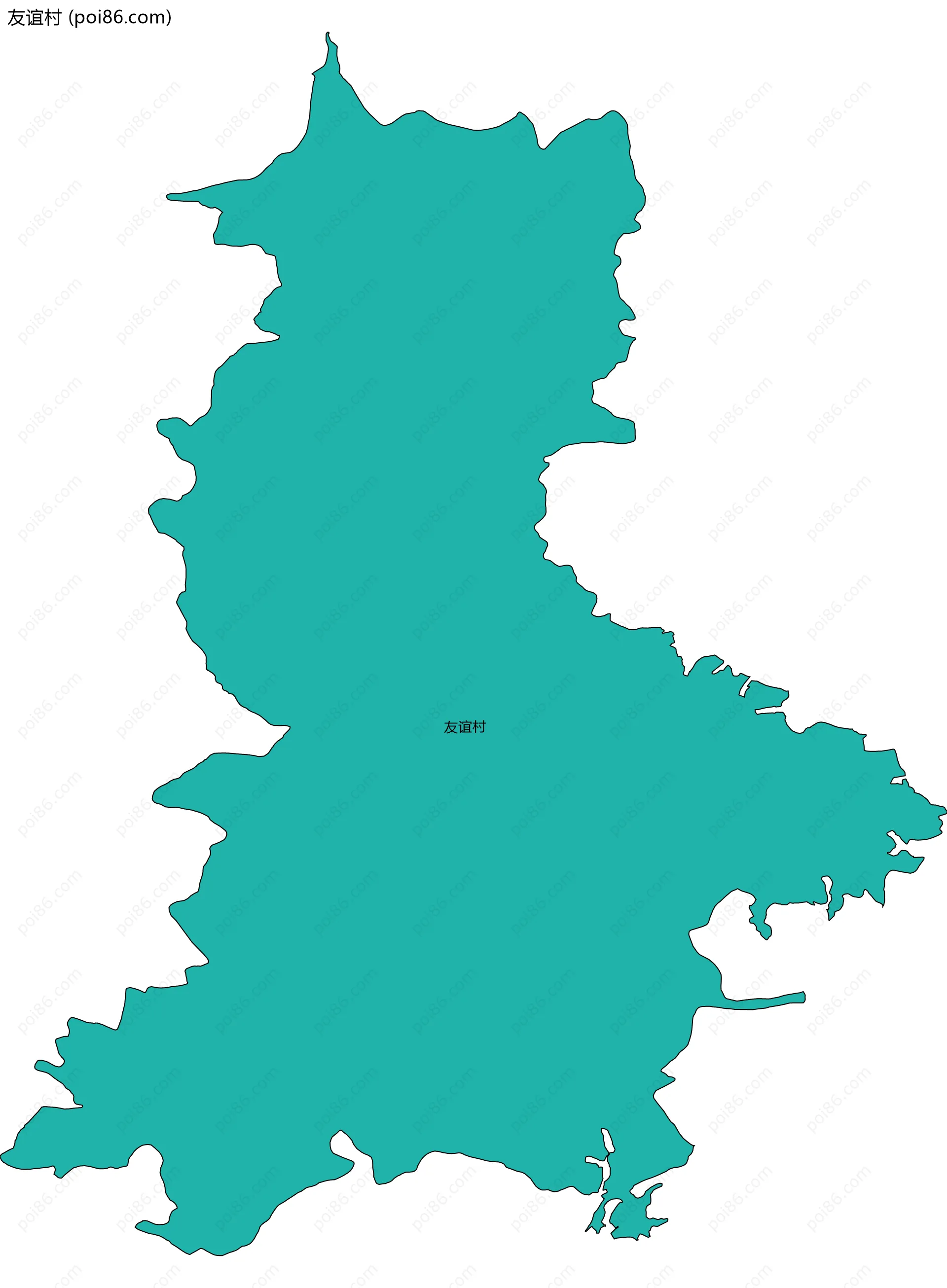 友谊村边界地图