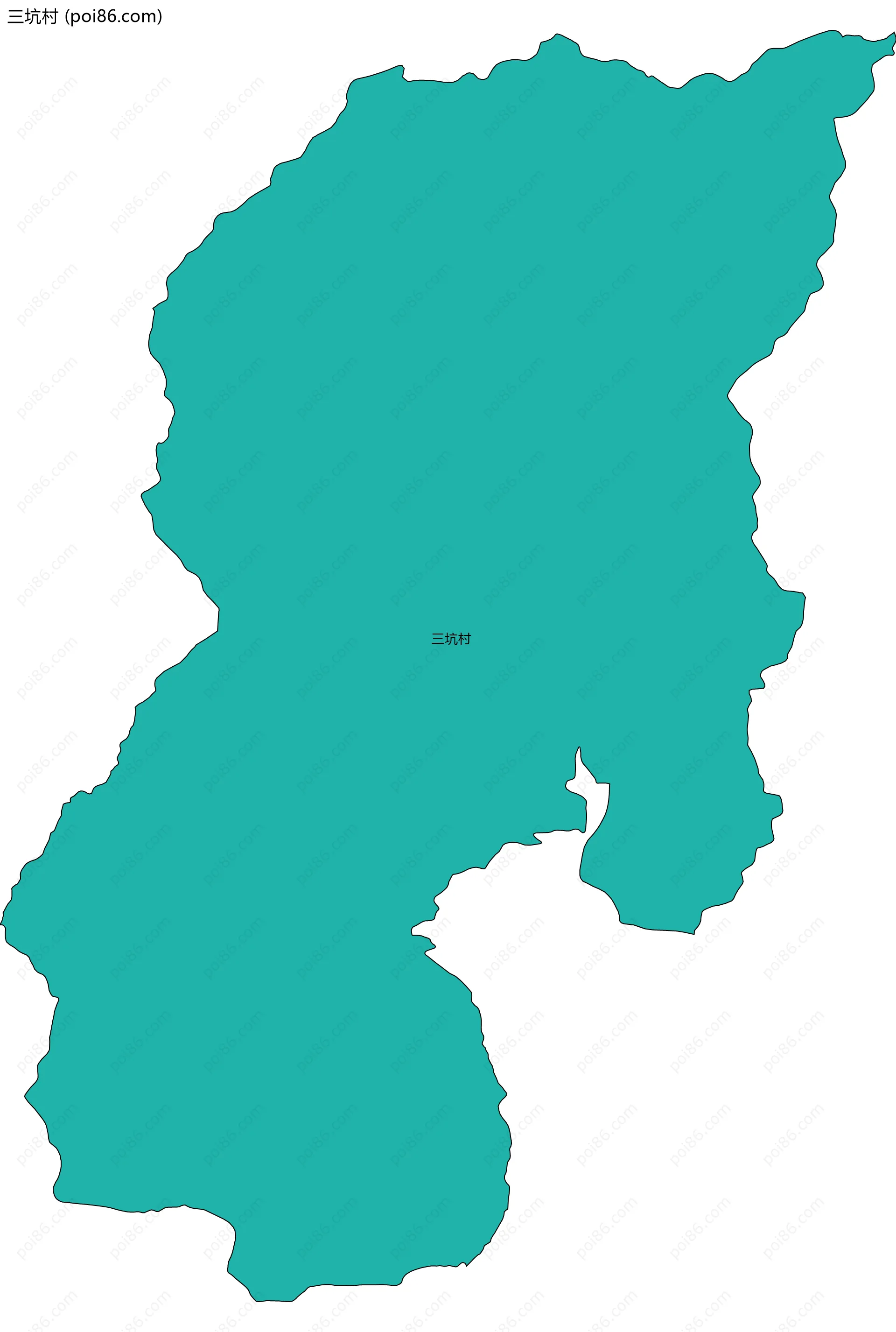 三坑村边界地图