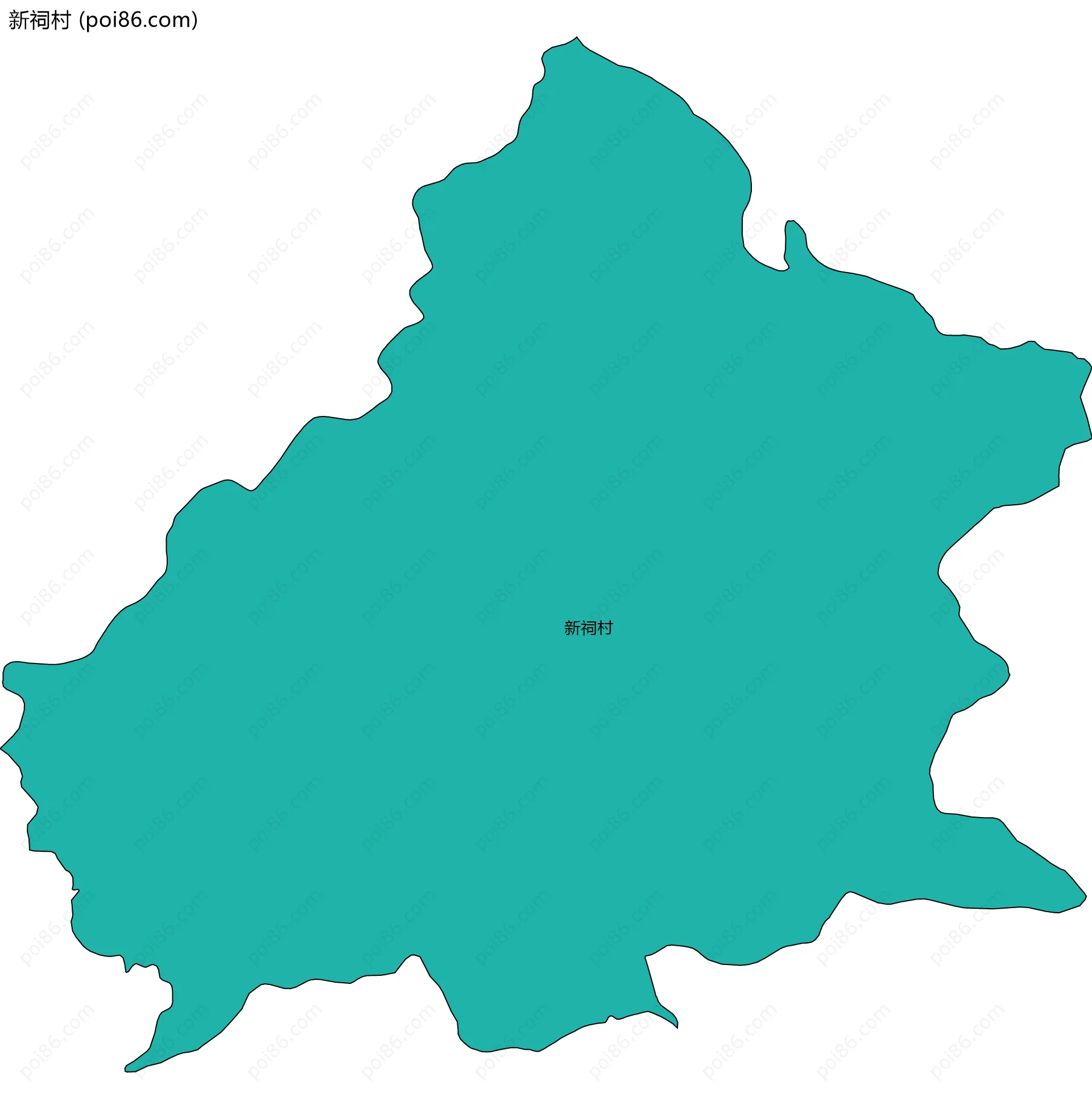 新祠村边界地图