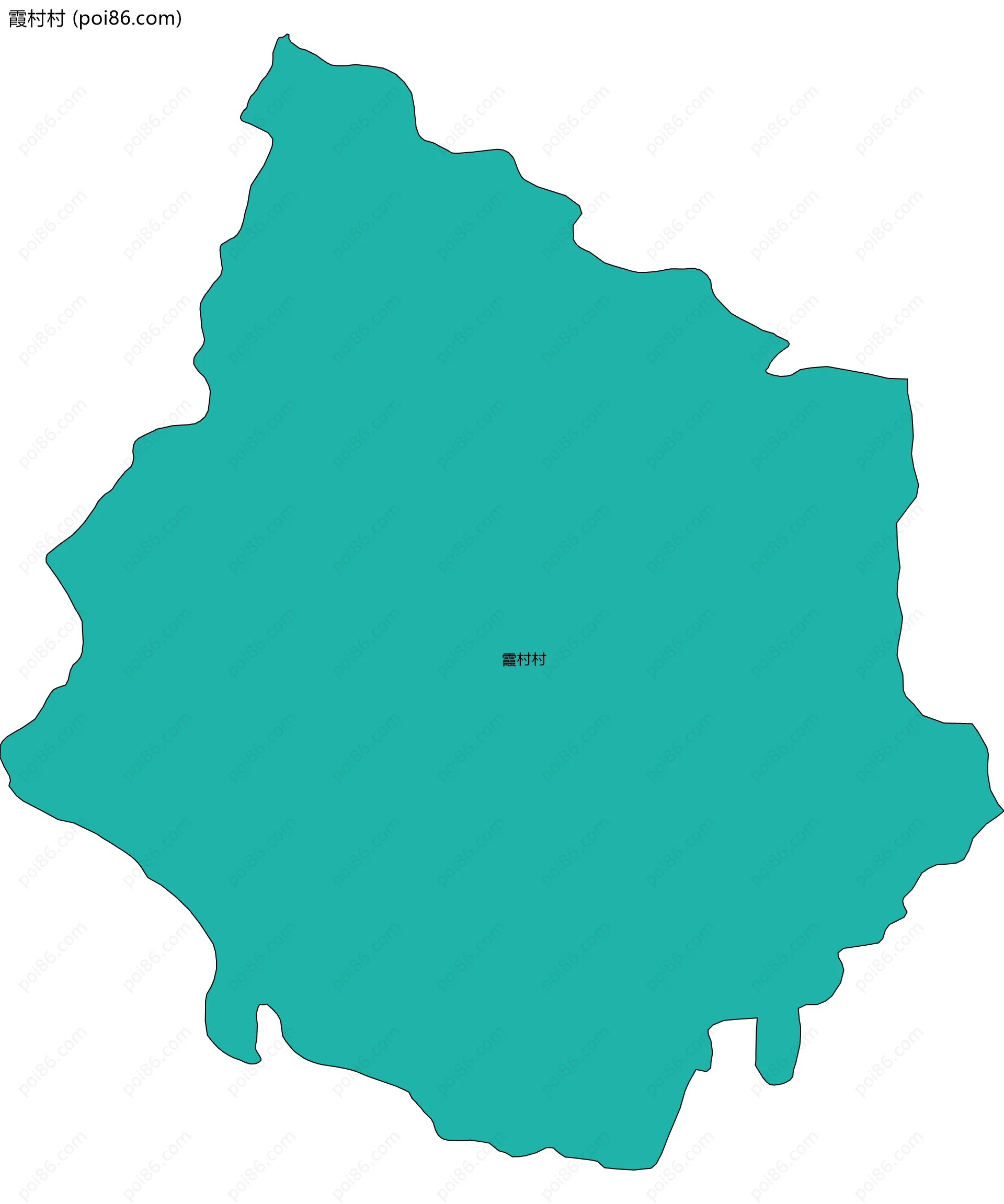 霞村村边界地图