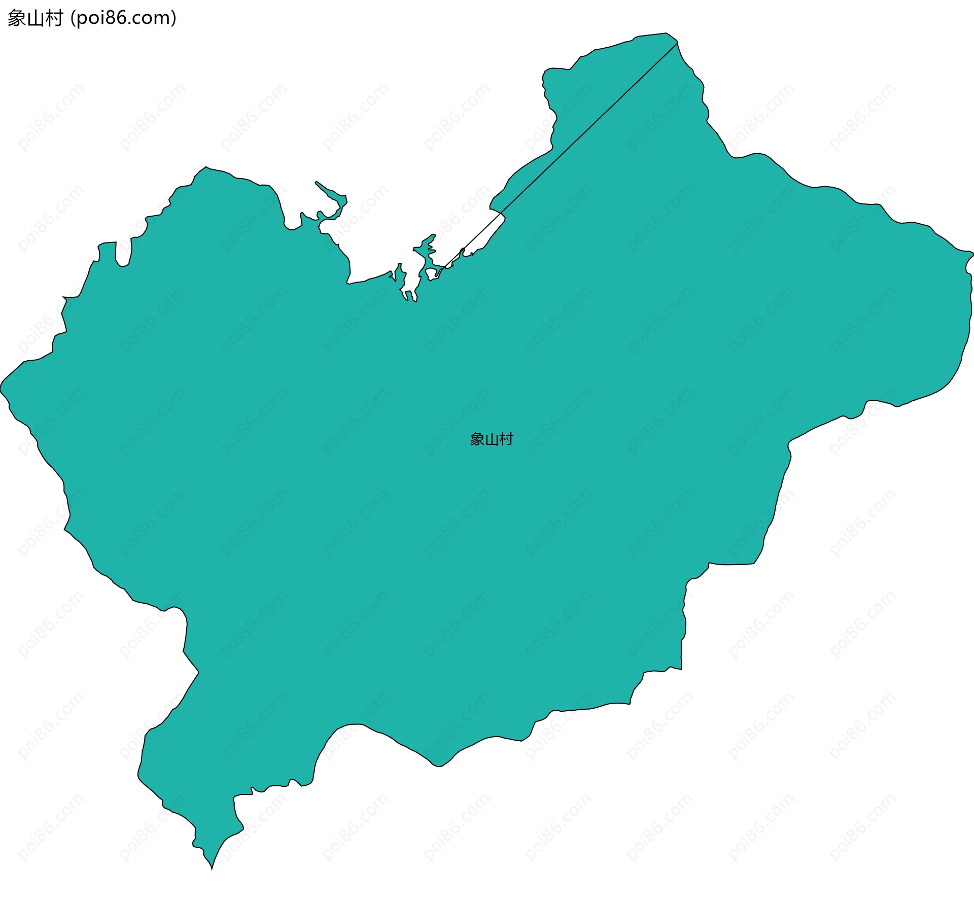 象山村边界地图