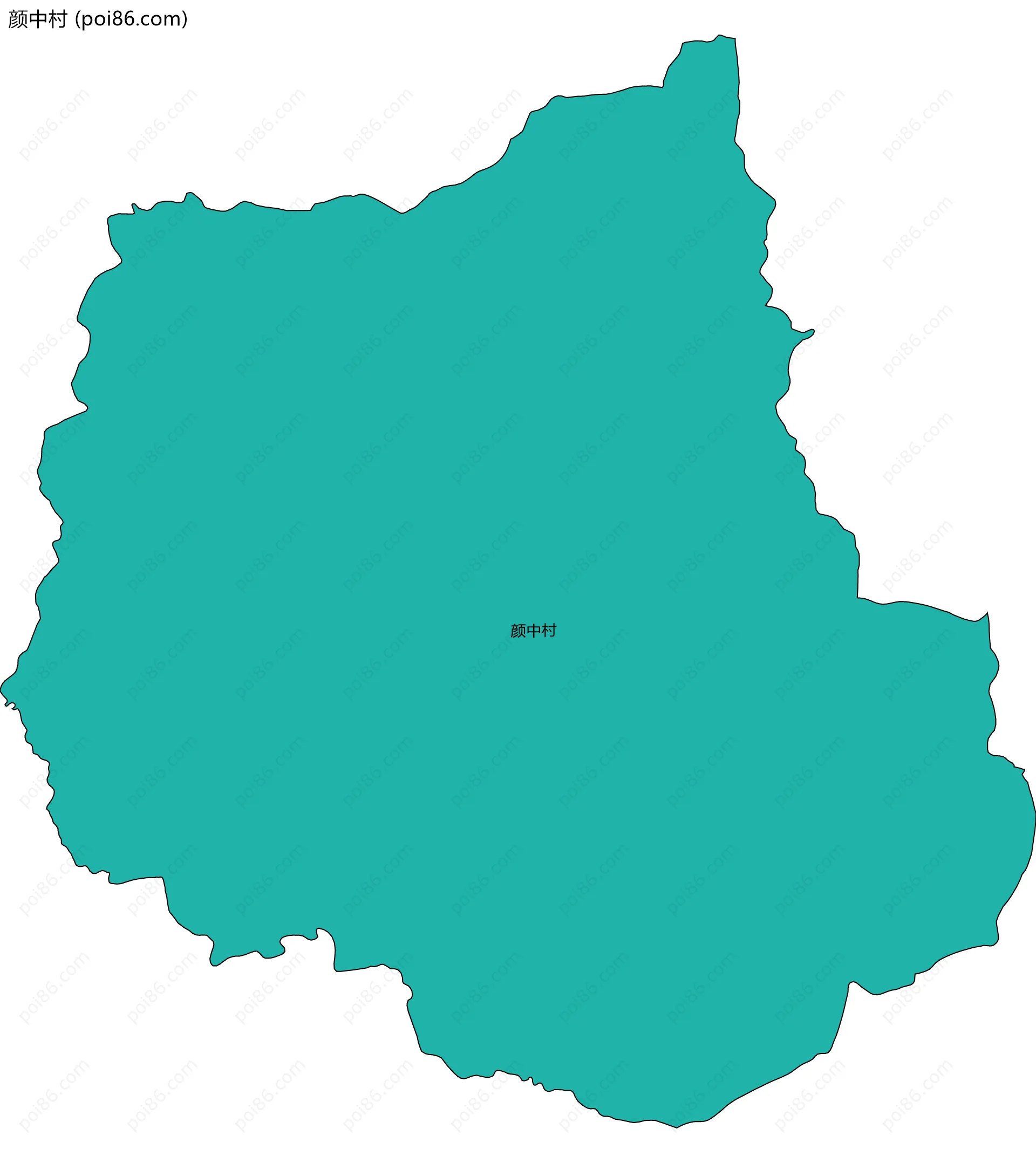 颜中村边界地图