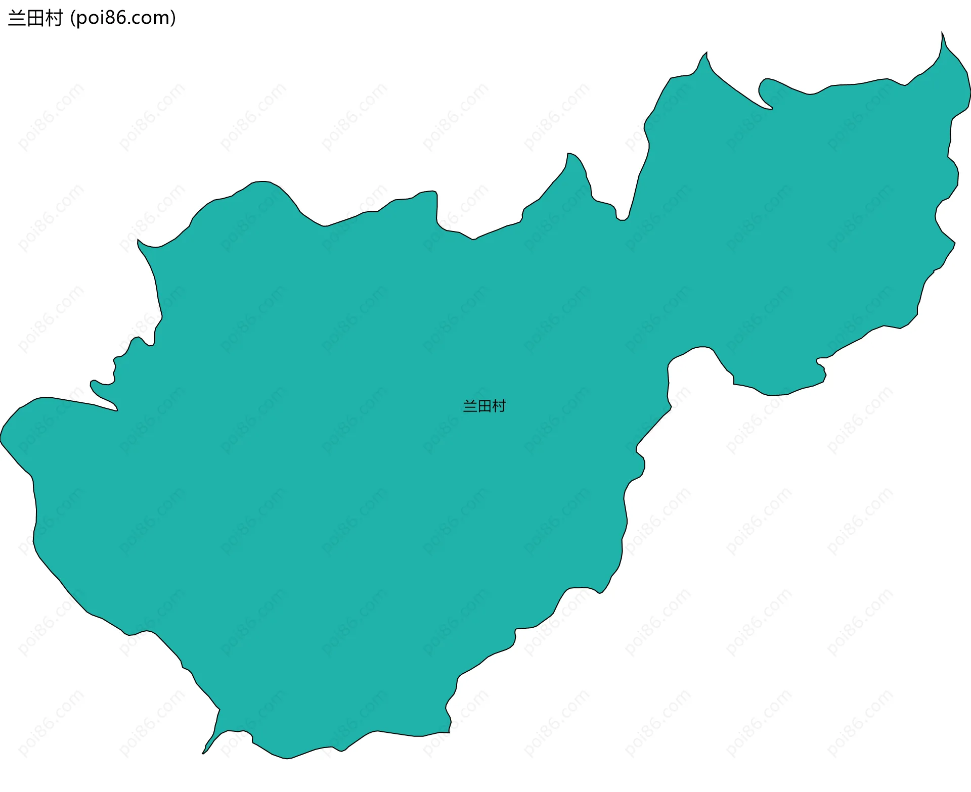 兰田村边界地图