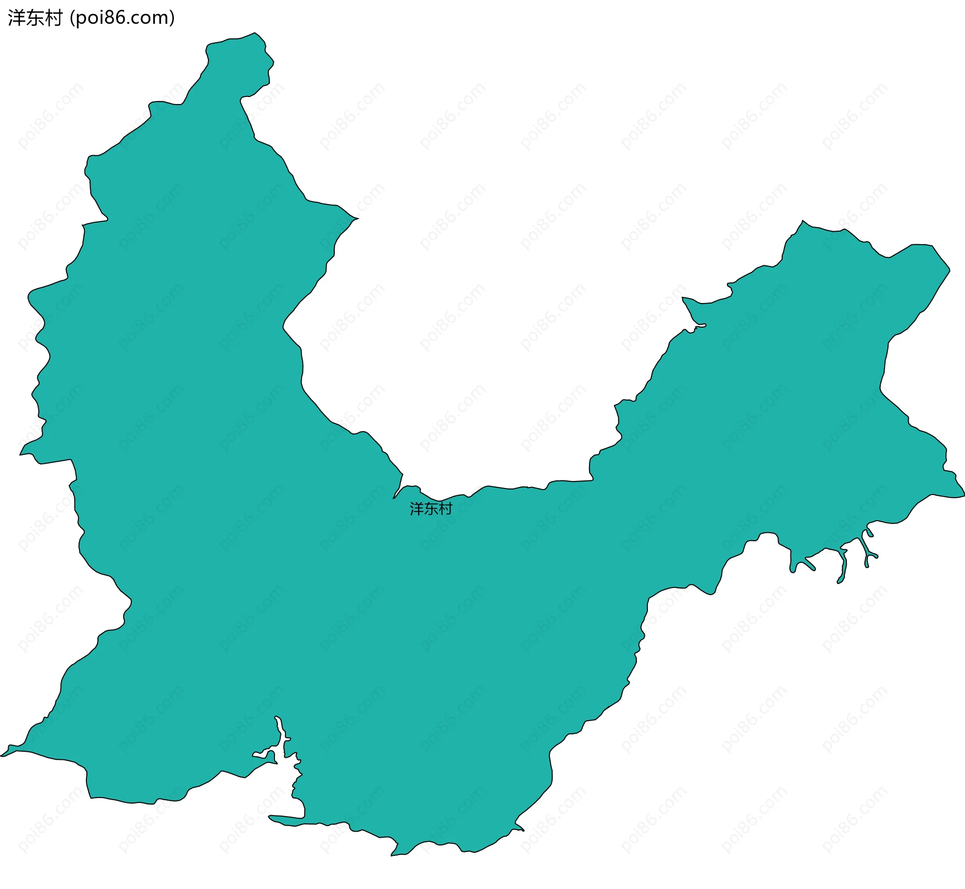 洋东村边界地图