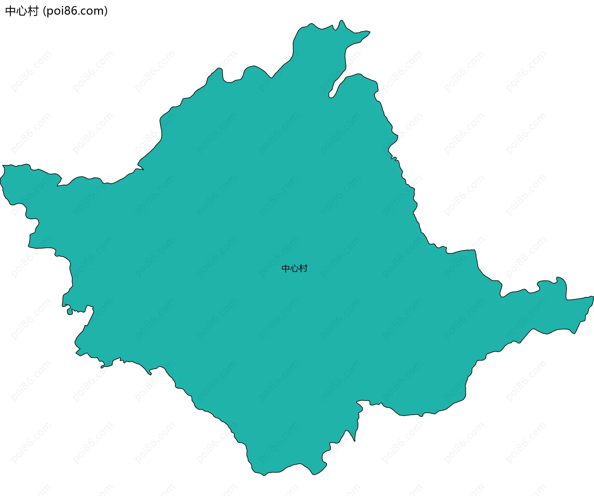 中心村边界地图