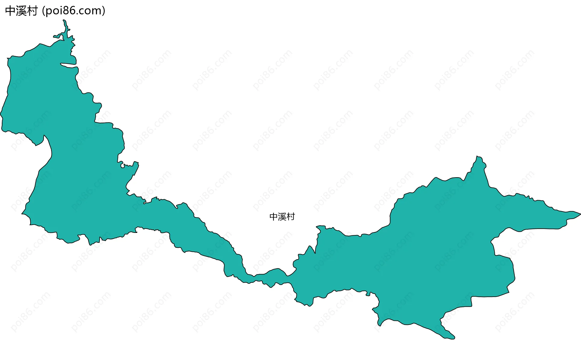 中溪村边界地图