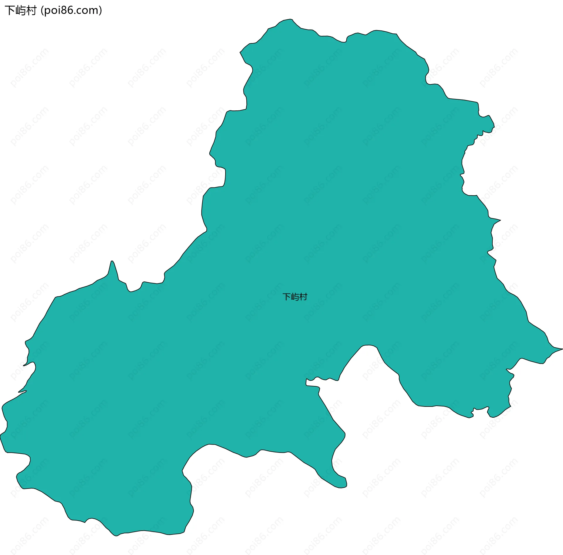 下屿村边界地图