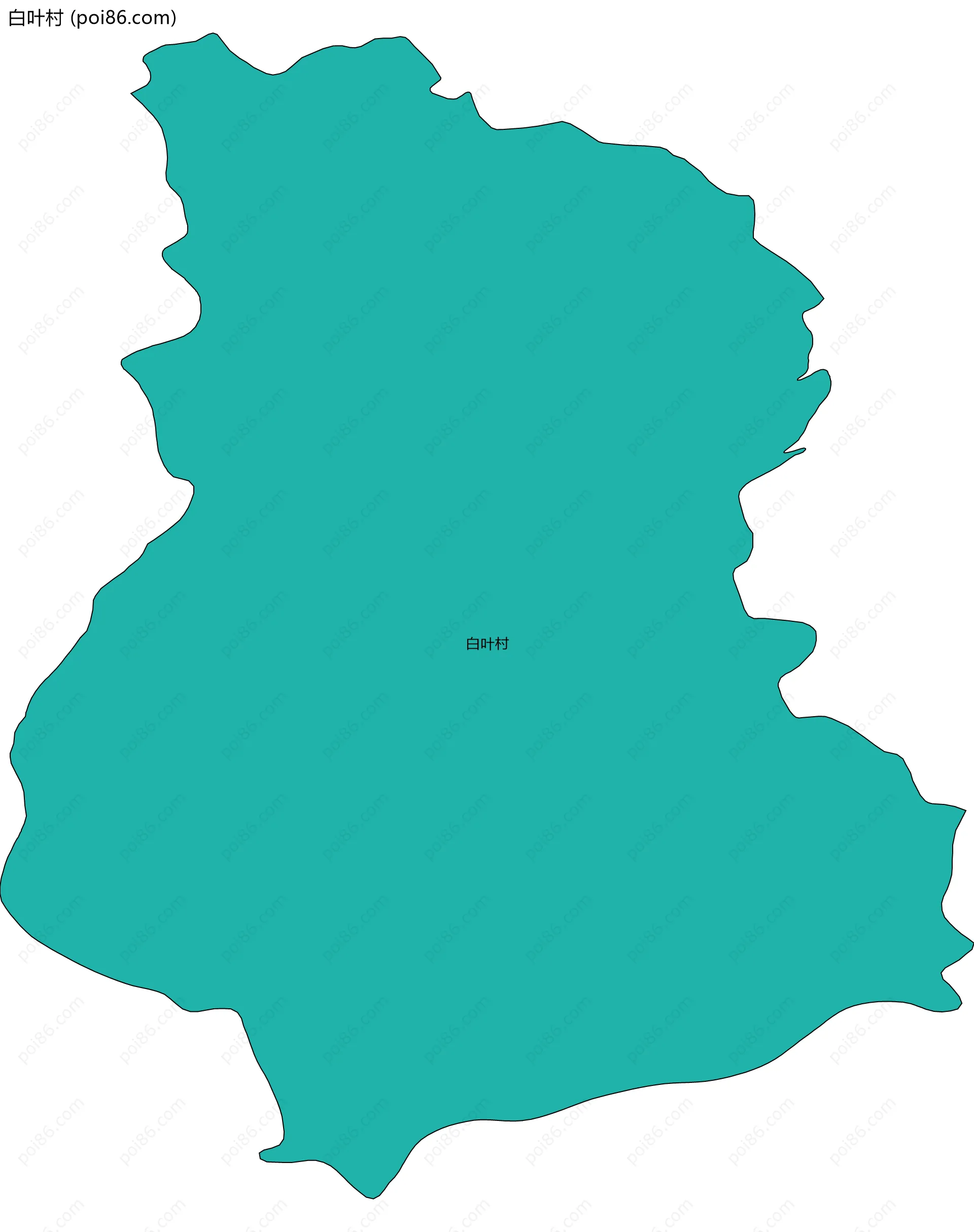 白叶村边界地图