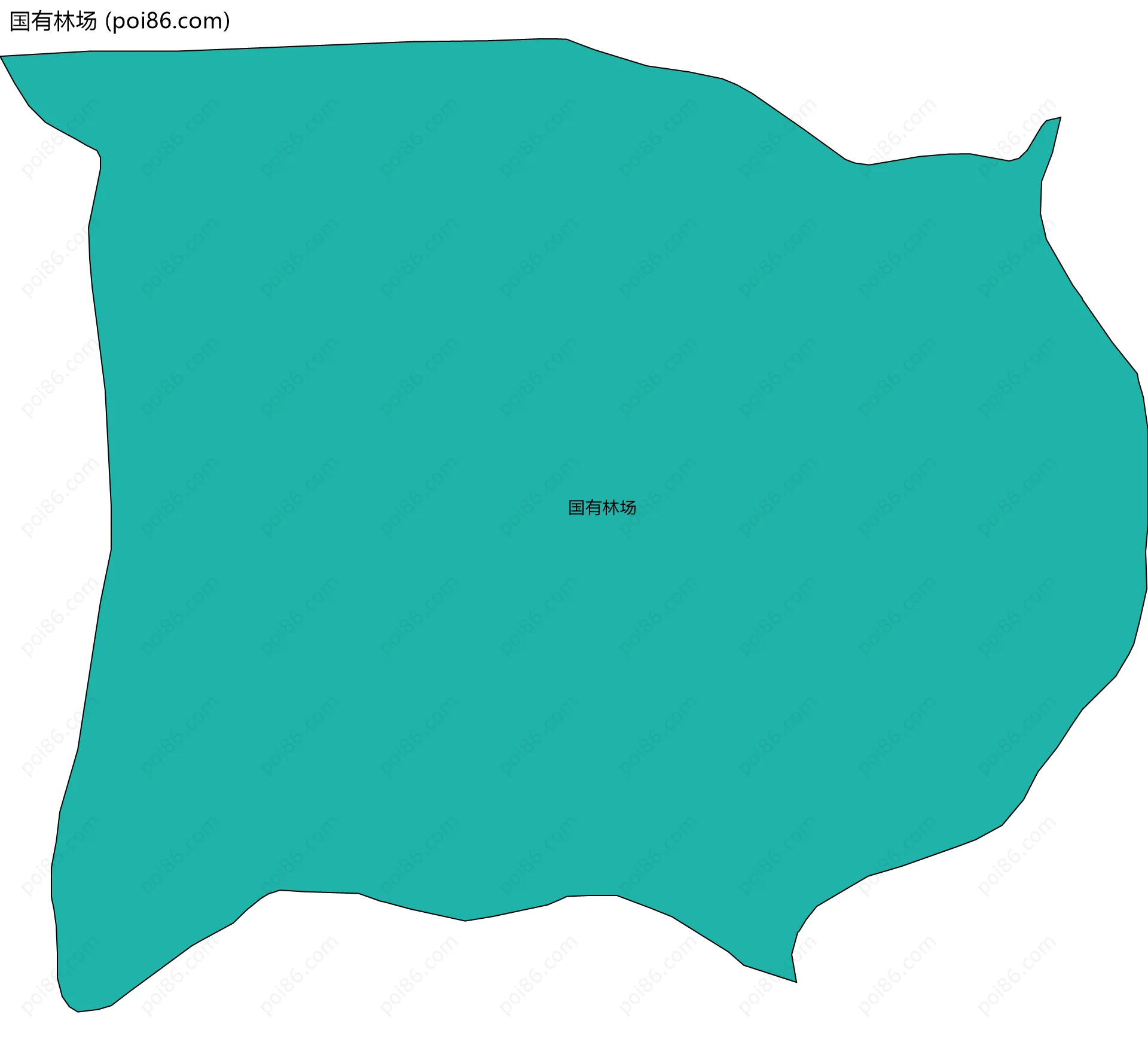 国有林场边界地图