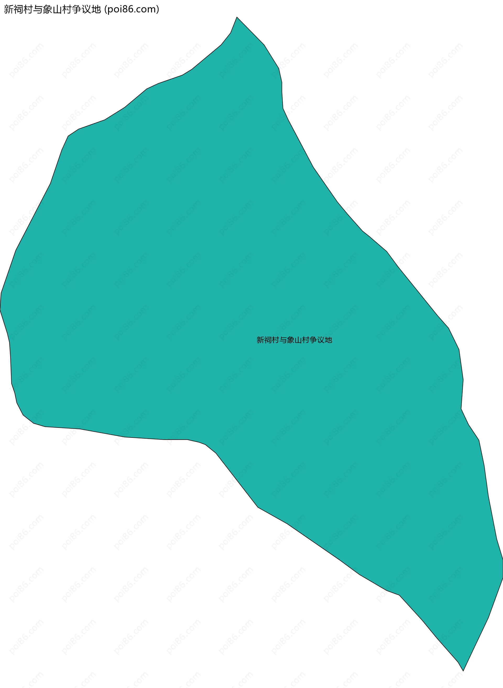 新祠村与象山村争议地边界地图