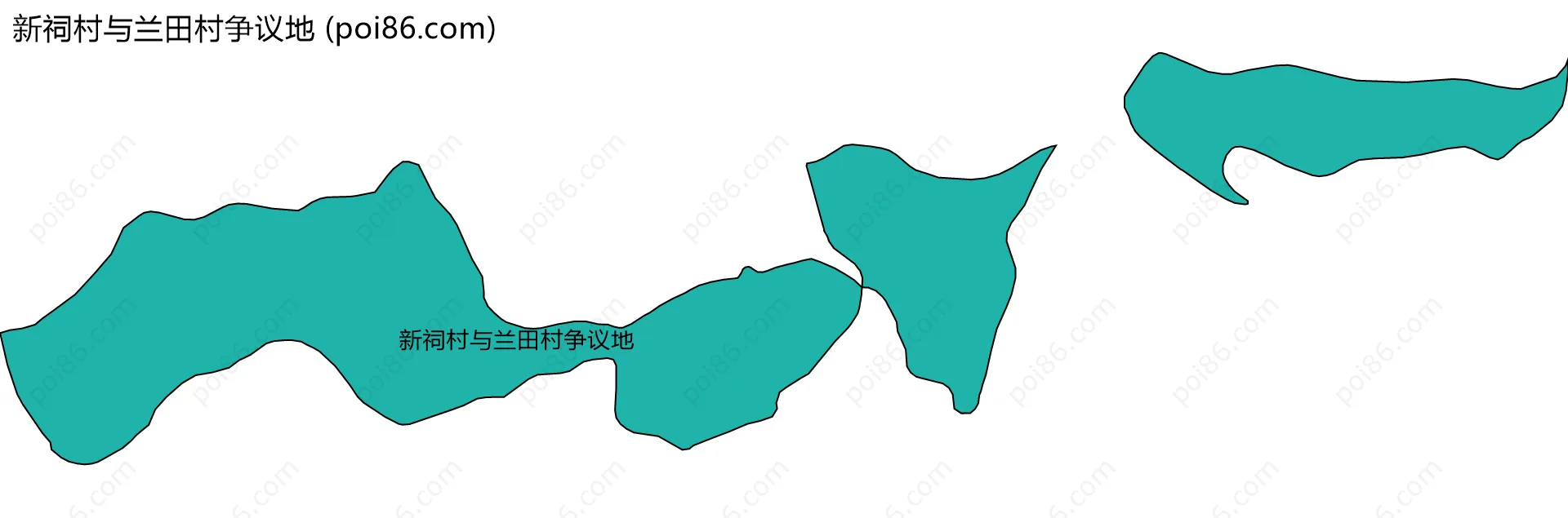 新祠村与兰田村争议地边界地图