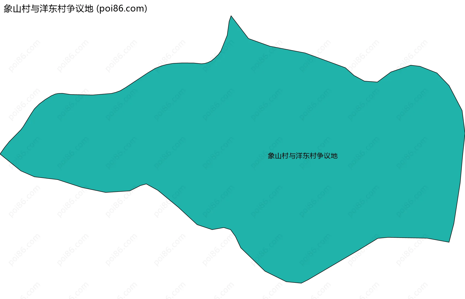 象山村与洋东村争议地边界地图
