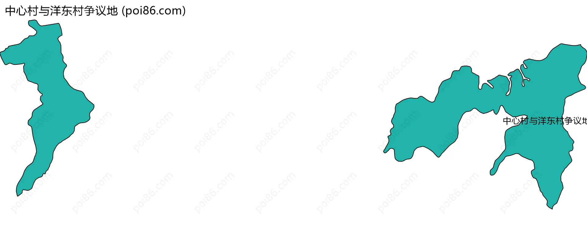中心村与洋东村争议地边界地图