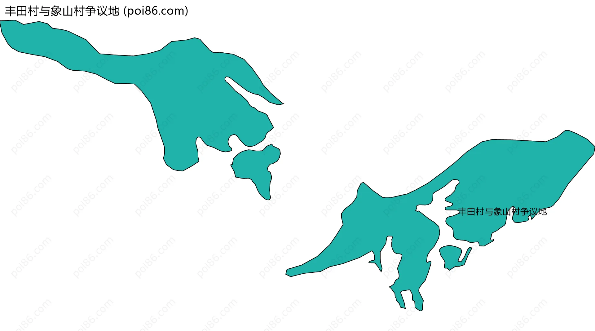 丰田村与象山村争议地边界地图