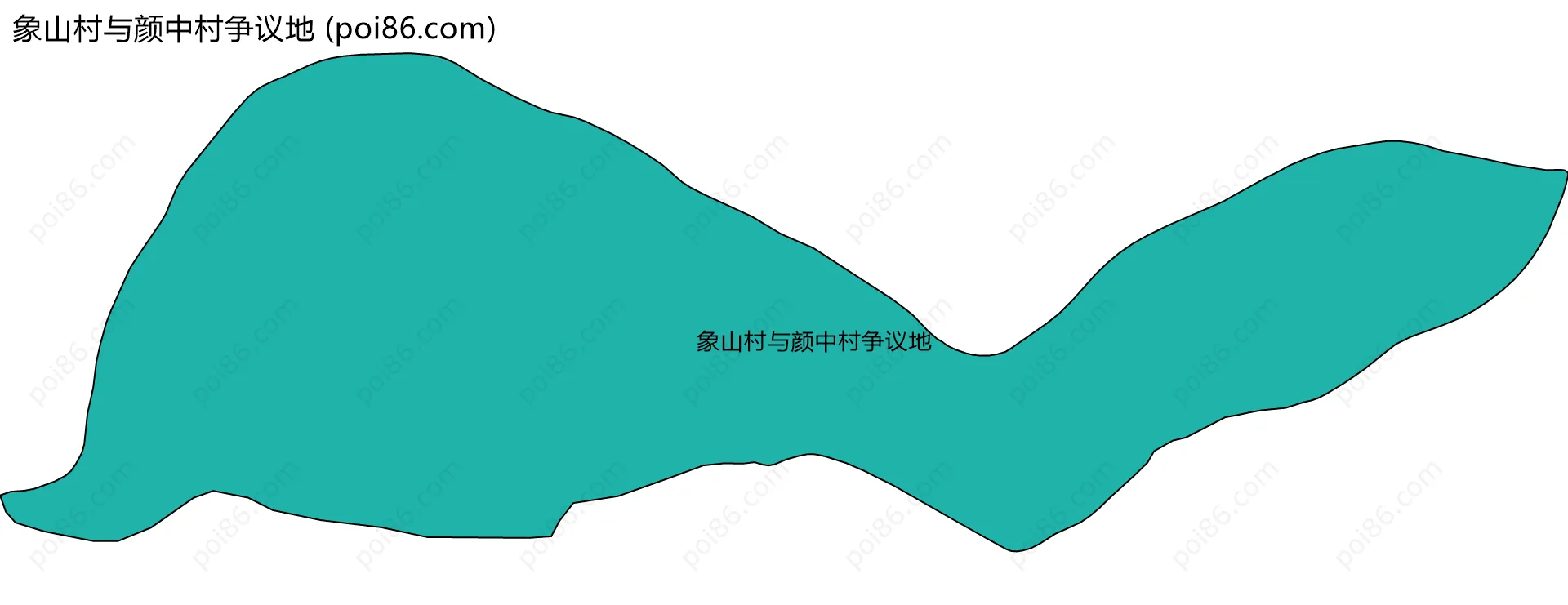 象山村与颜中村争议地边界地图