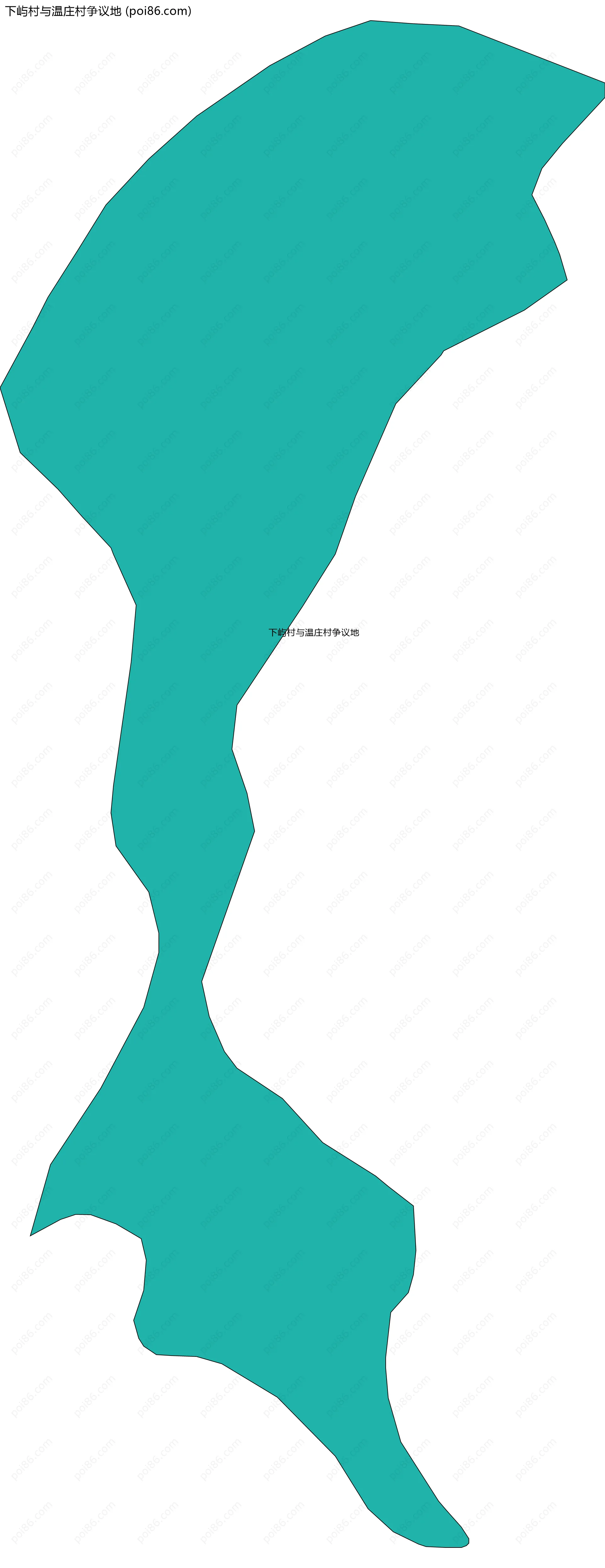 下屿村与温庄村争议地边界地图