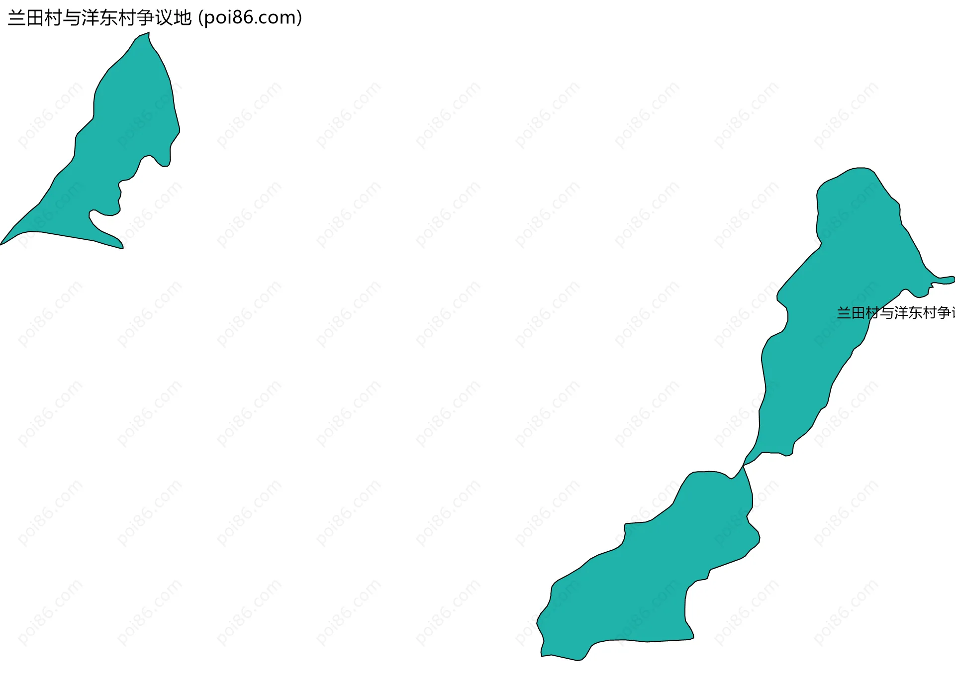 兰田村与洋东村争议地边界地图