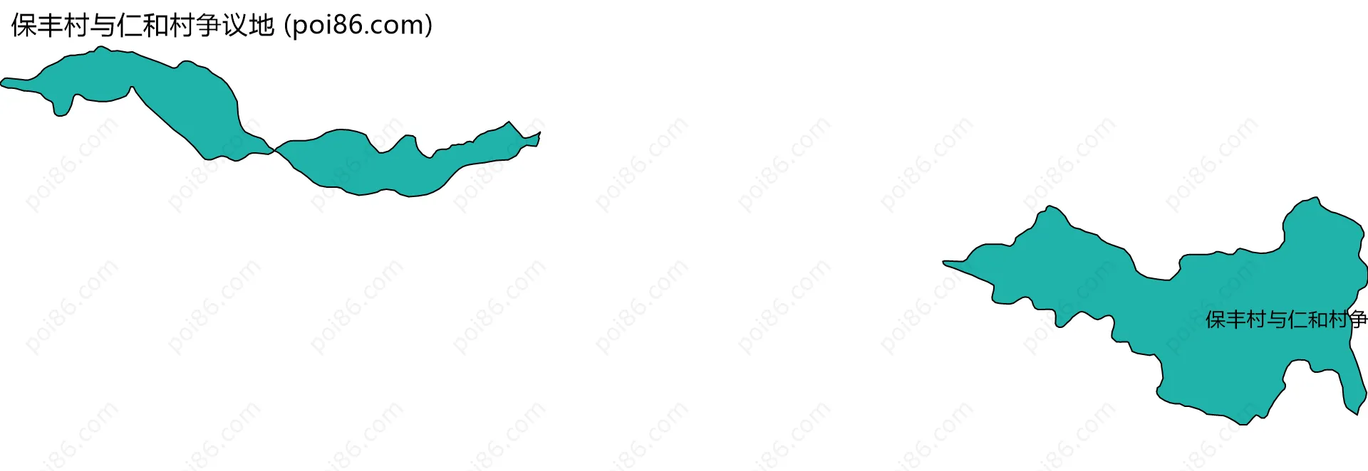 保丰村与仁和村争议地边界地图