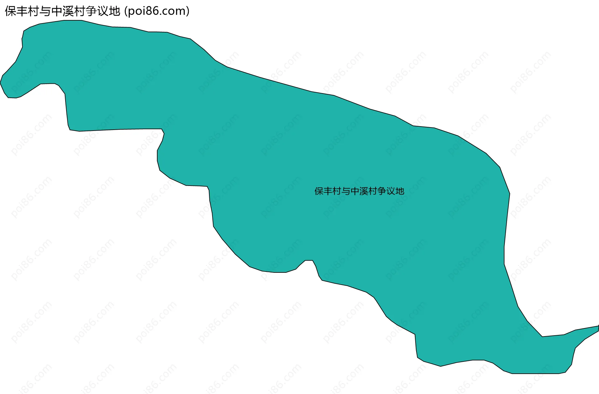 保丰村与中溪村争议地边界地图