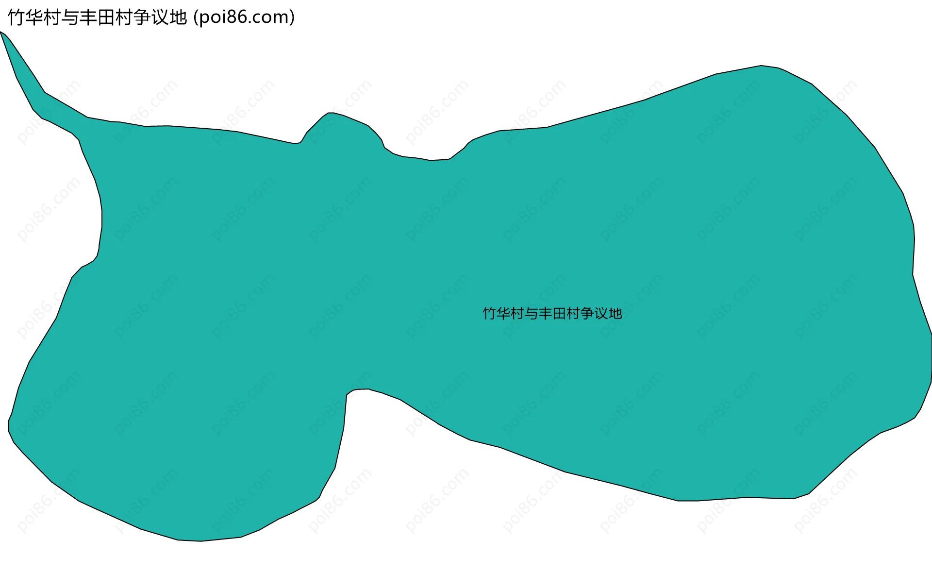 竹华村与丰田村争议地边界地图