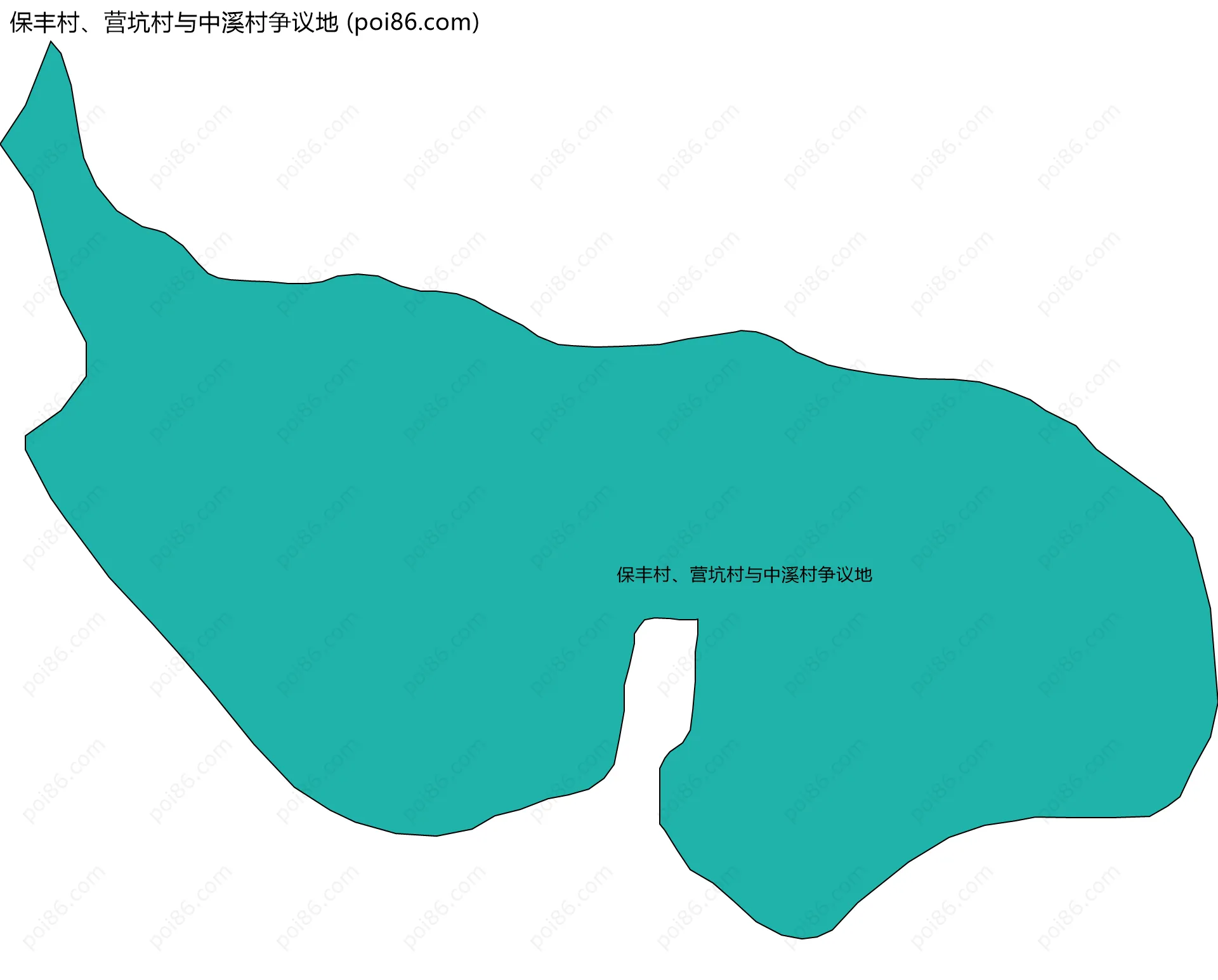 保丰村、营坑村与中溪村争议地边界地图