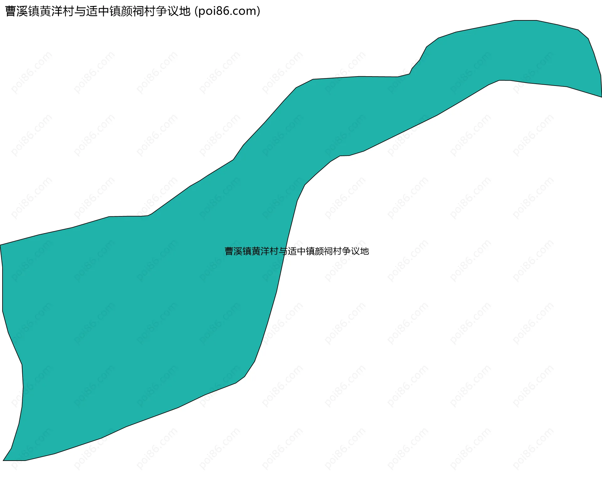 曹溪镇黄洋村与适中镇颜祠村争议地边界地图