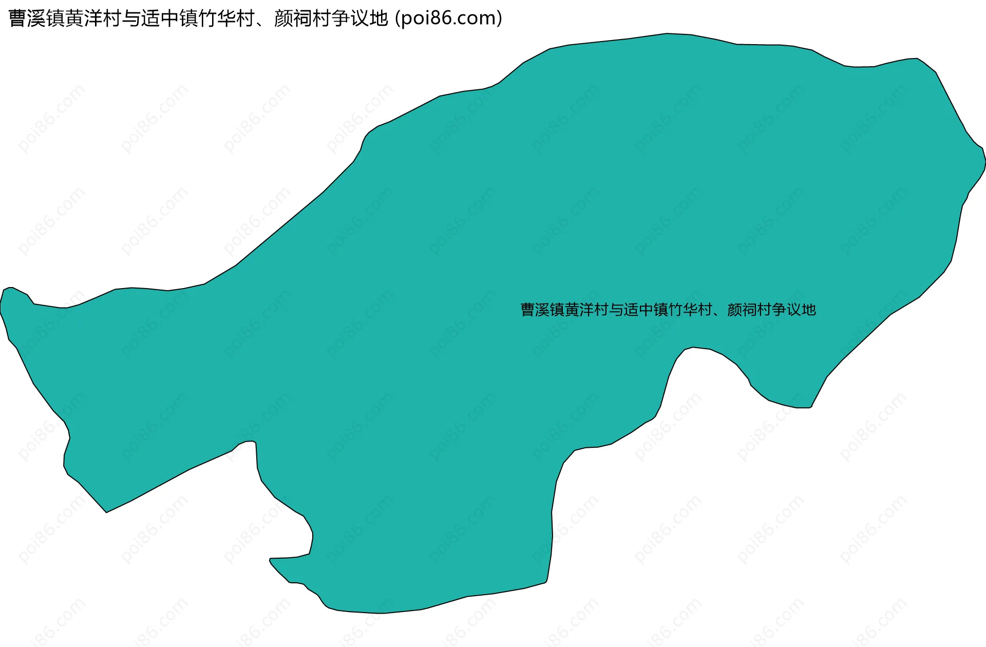 曹溪镇黄洋村与适中镇竹华村、颜祠村争议地边界地图