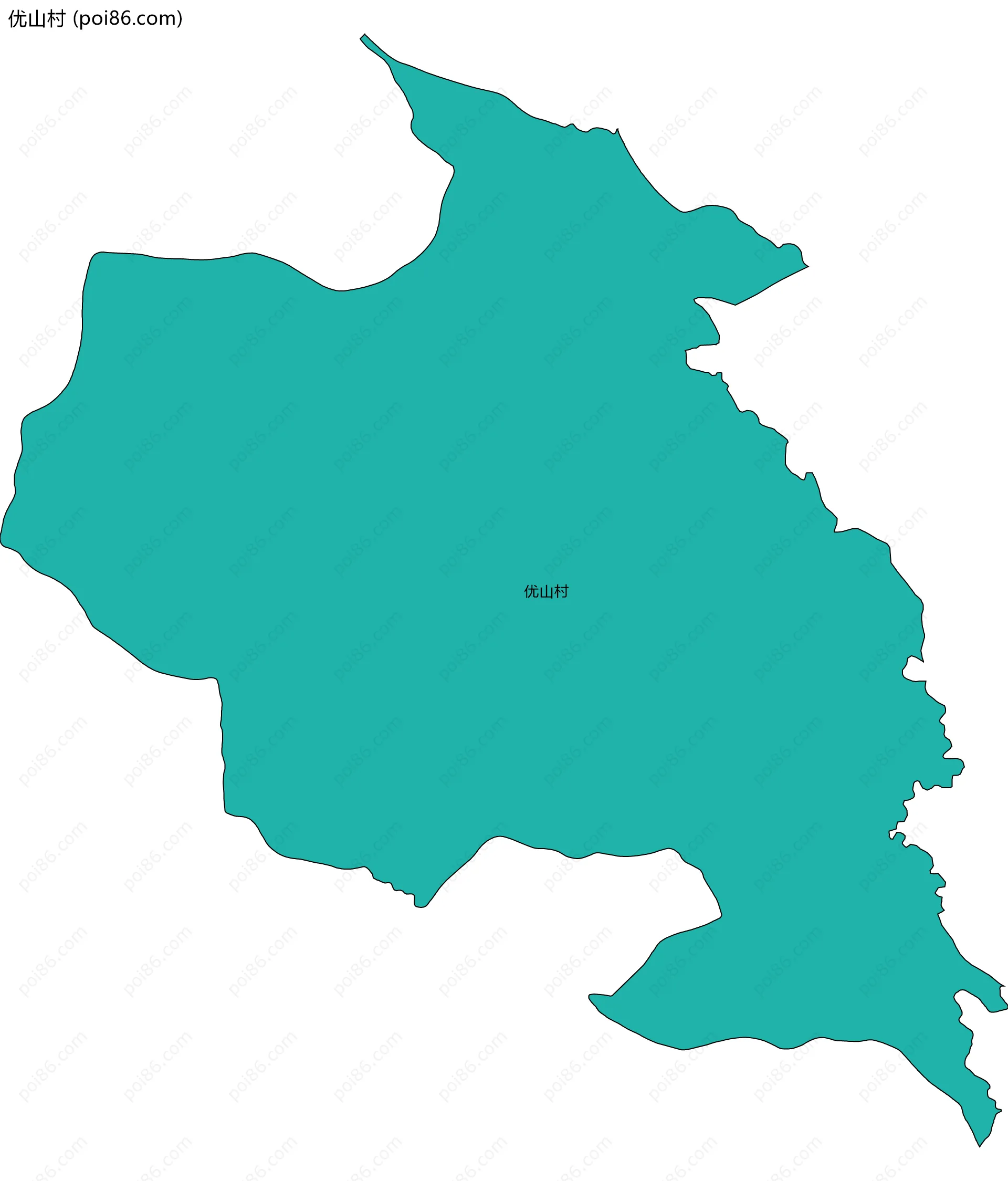 优山村边界地图