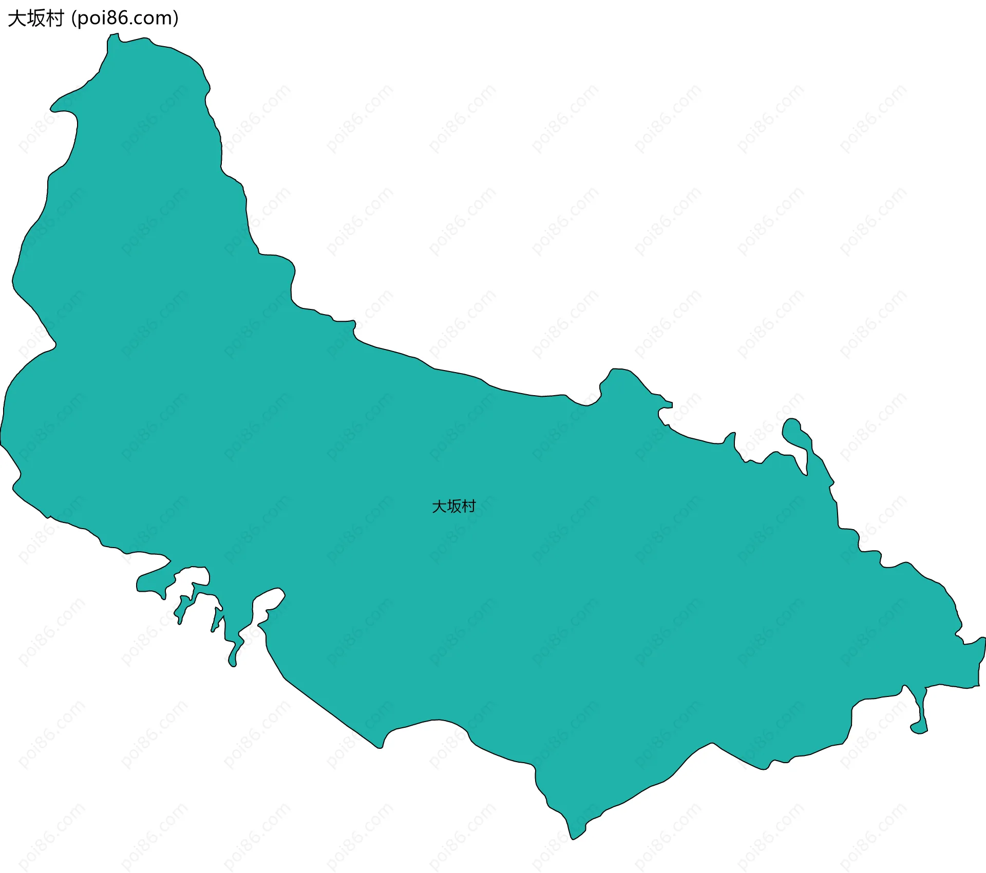 大坂村边界地图
