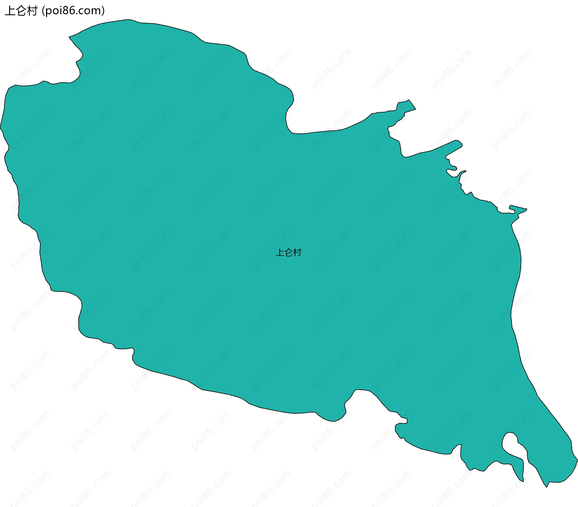 上仑村边界地图