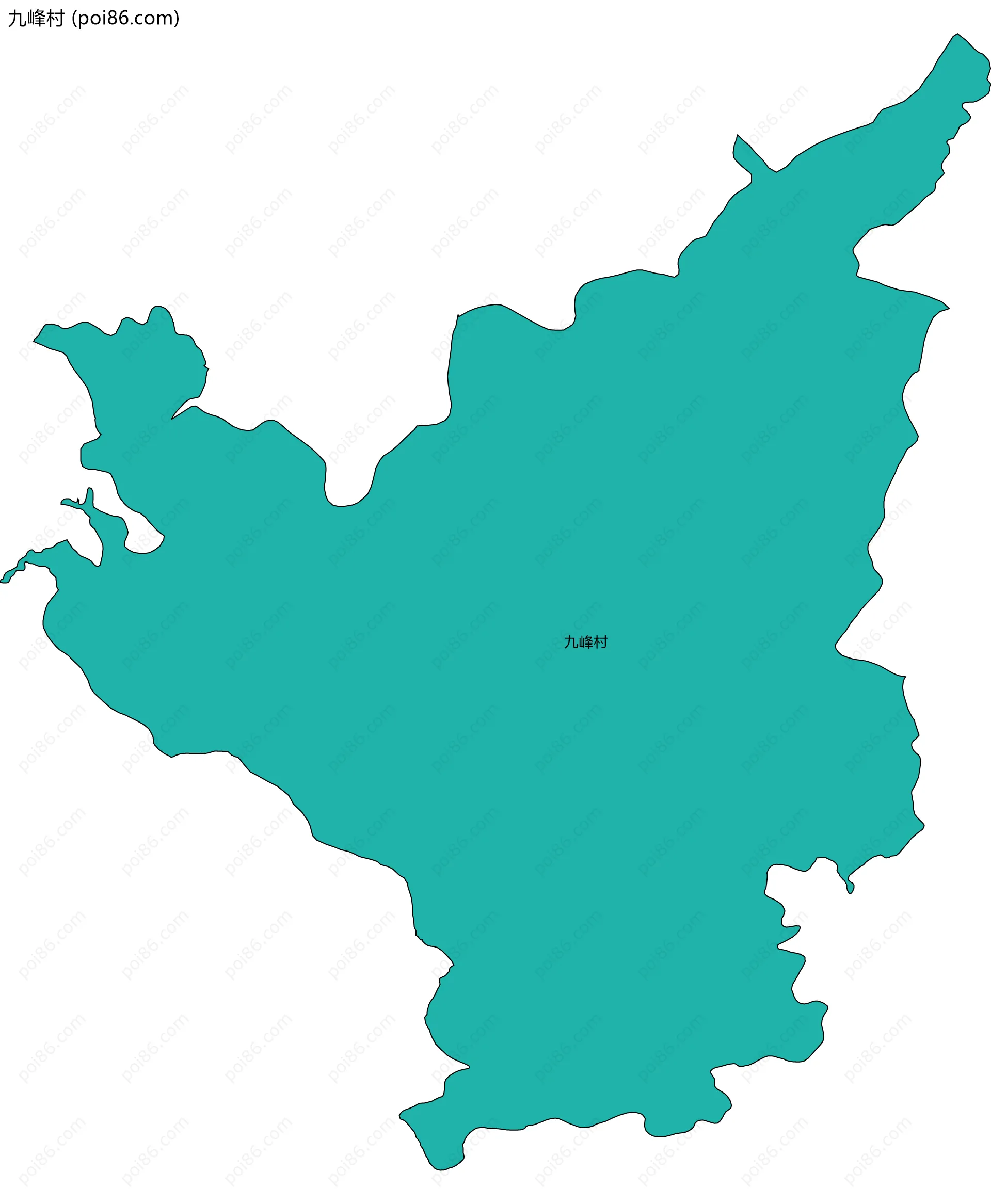 九峰村边界地图