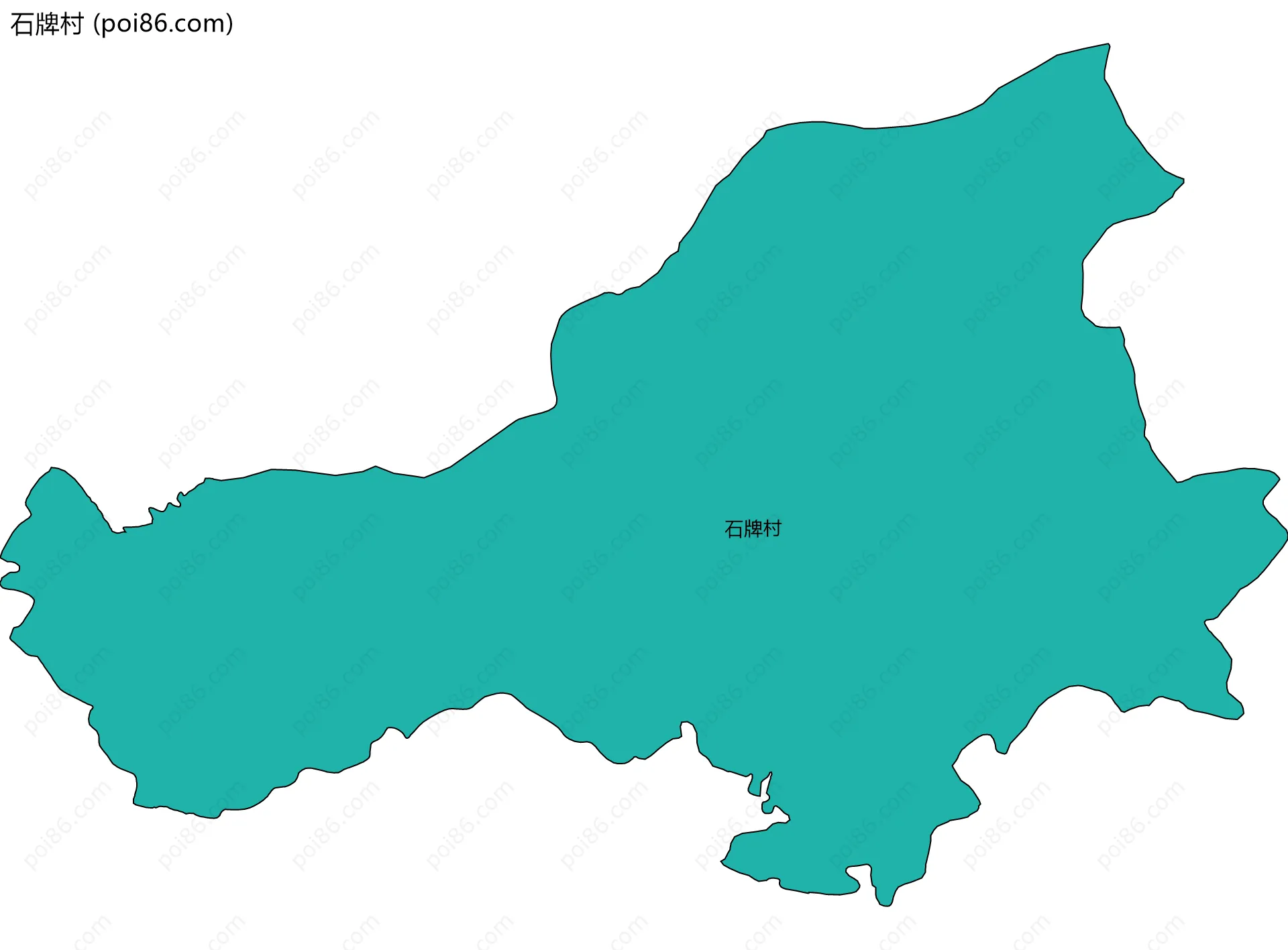 石牌村边界地图